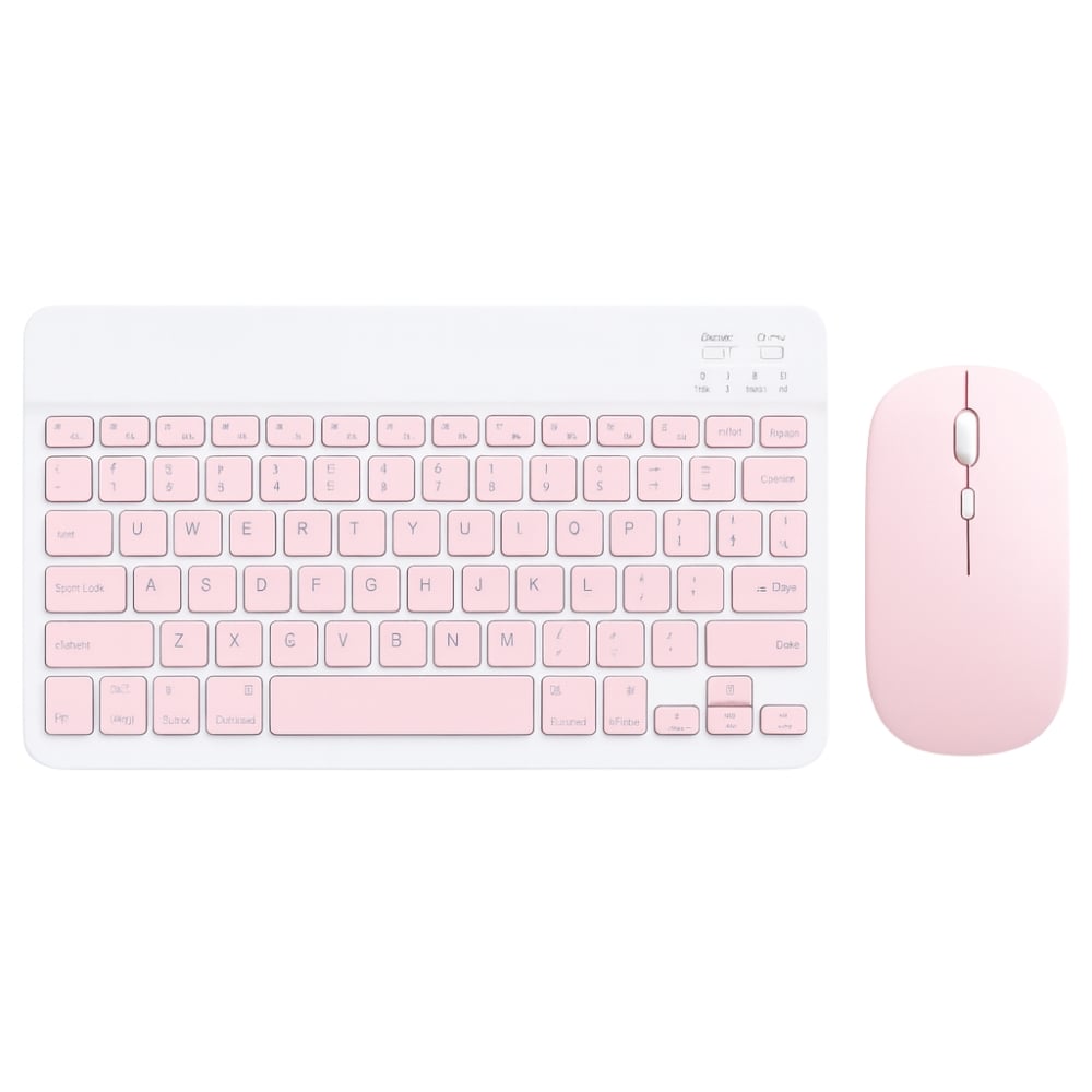 KIT INALÁMBRICO TECLADO Y MOUSE BLUETOOTH - ROSADO - 1