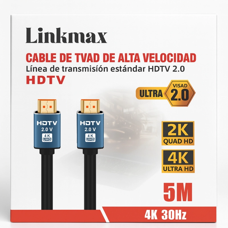 CABLE HDMI 4K ULTRA HD 5M - LINKMAX - 3