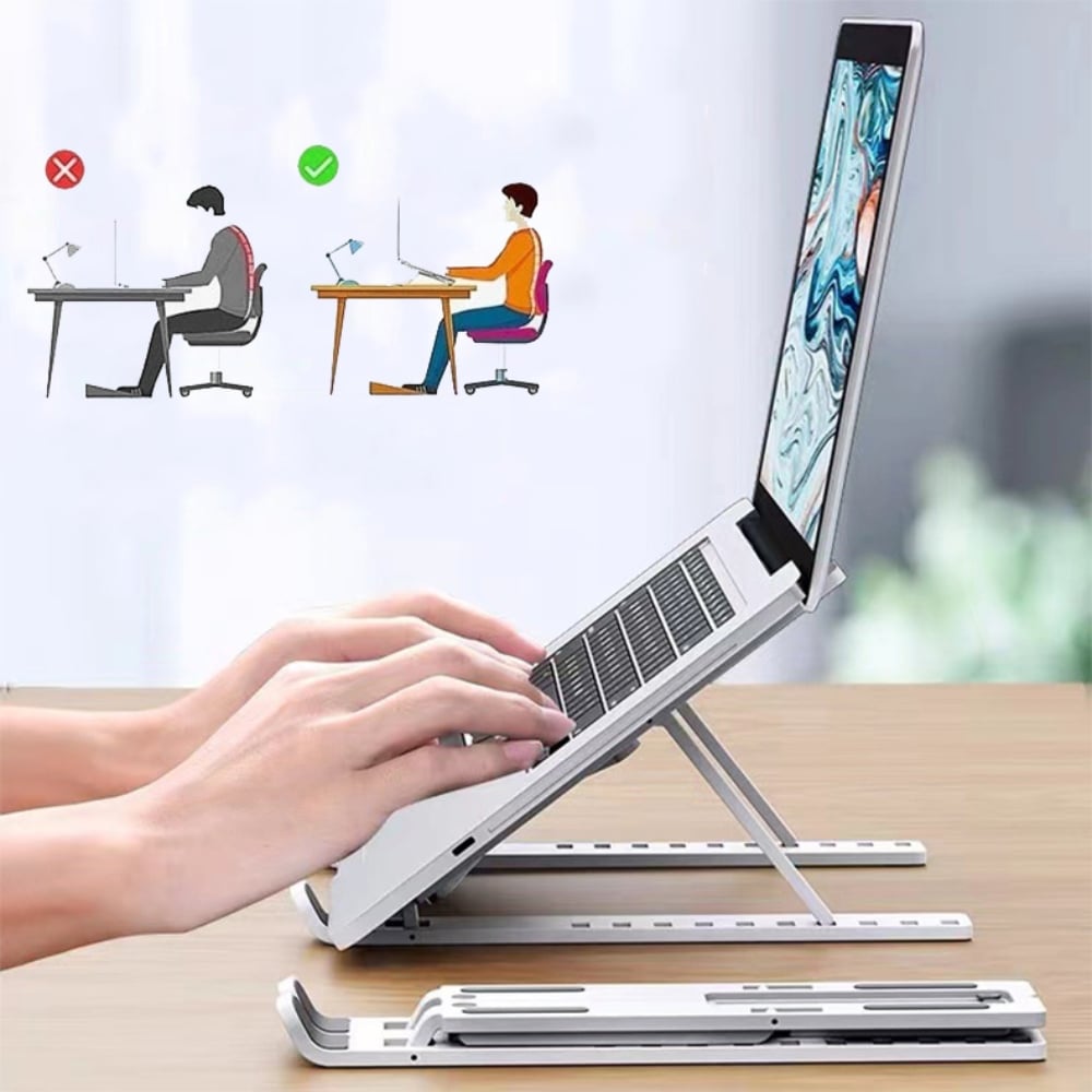 SOPORTE PORTÁTIL PLEGABLE DE ALUMINIO PARA LAPTOP Y TABLET BAIHUO - 2