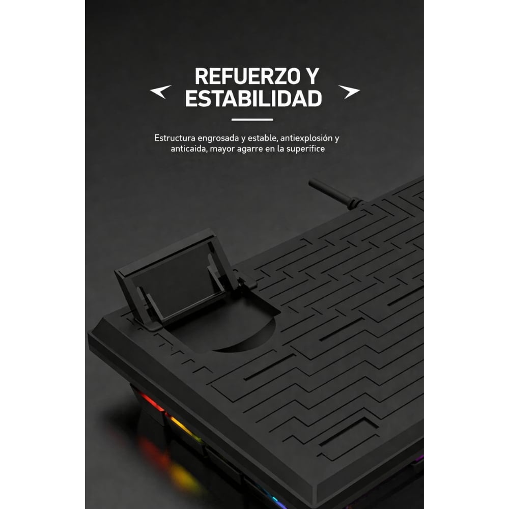 TECLADO MECÁNICO INALÁMBRICO RGB RETRO - 7