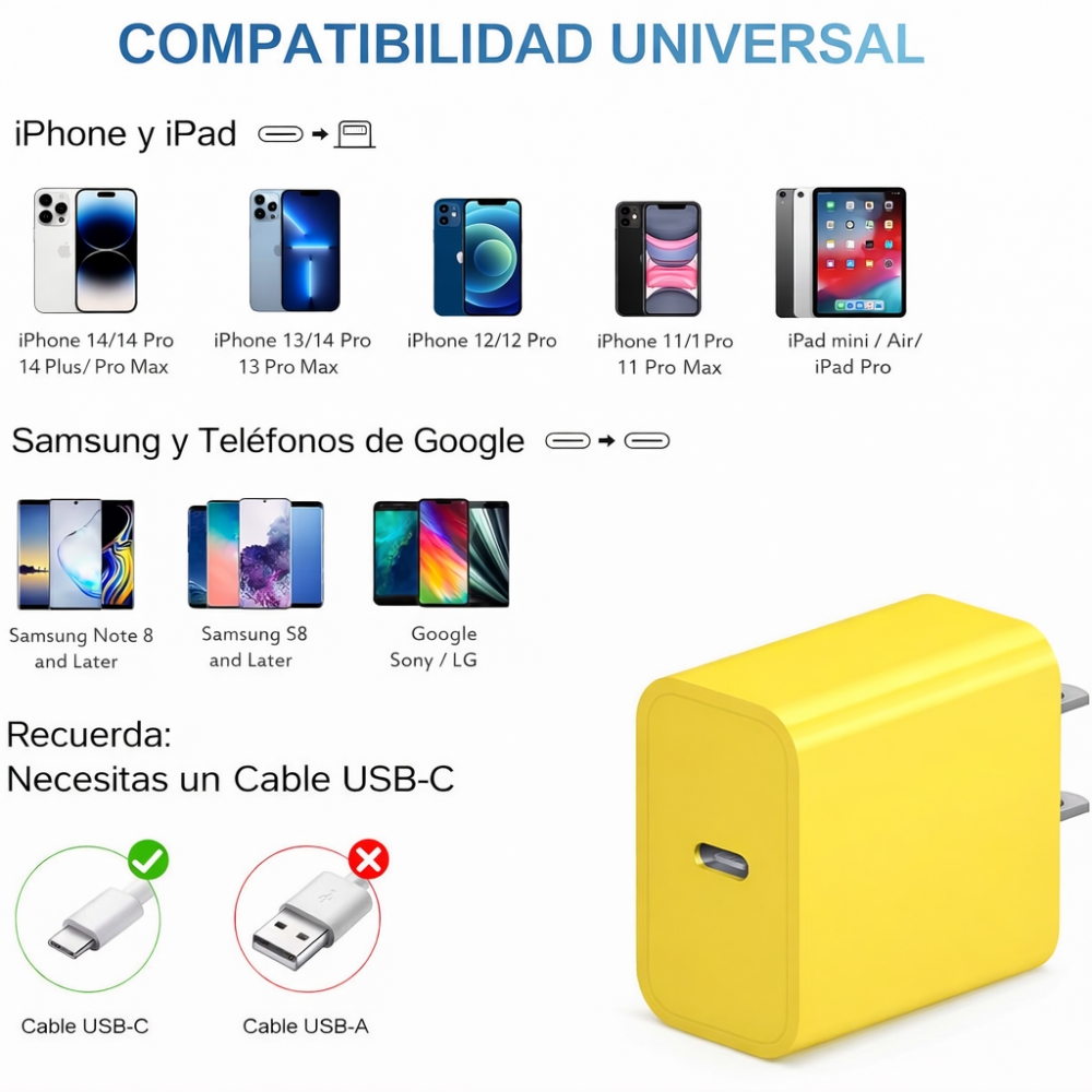 CARGADOR SAMSUNG 45W + CABLE TIPI C YELLOW EDITION - 5