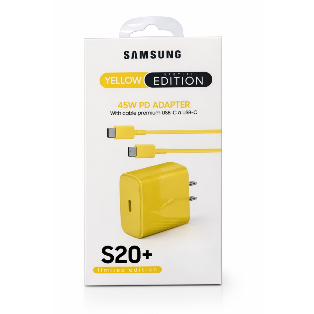 CARGADOR SAMSUNG 45W + CABLE TIPI C YELLOW EDITION - 7