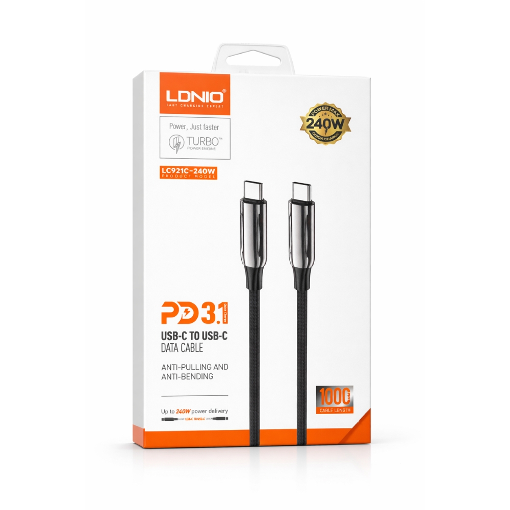 CABLE USB-C A USB-C LDNIO 240W PD 3.1 1 METRO - 6
