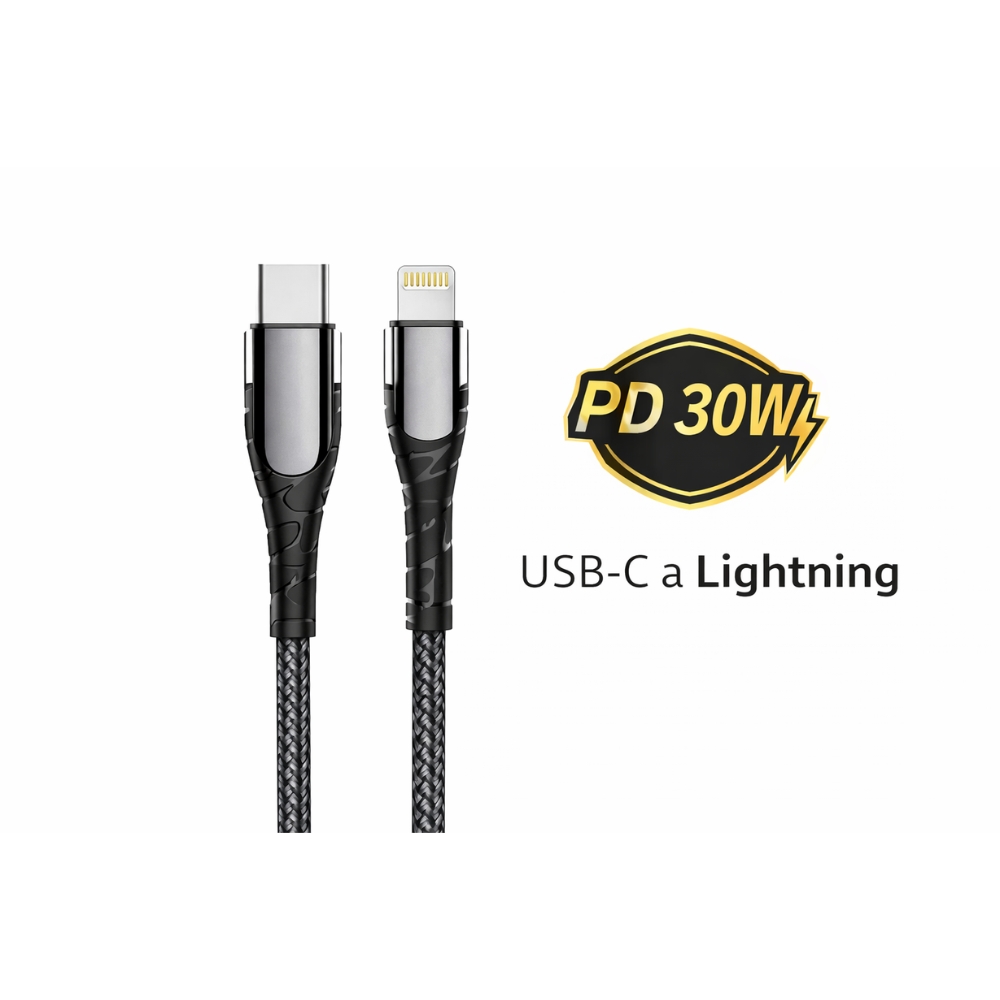 CABLE USB-C A LIGHTNING LDNIO 30W 1 METRO - 1