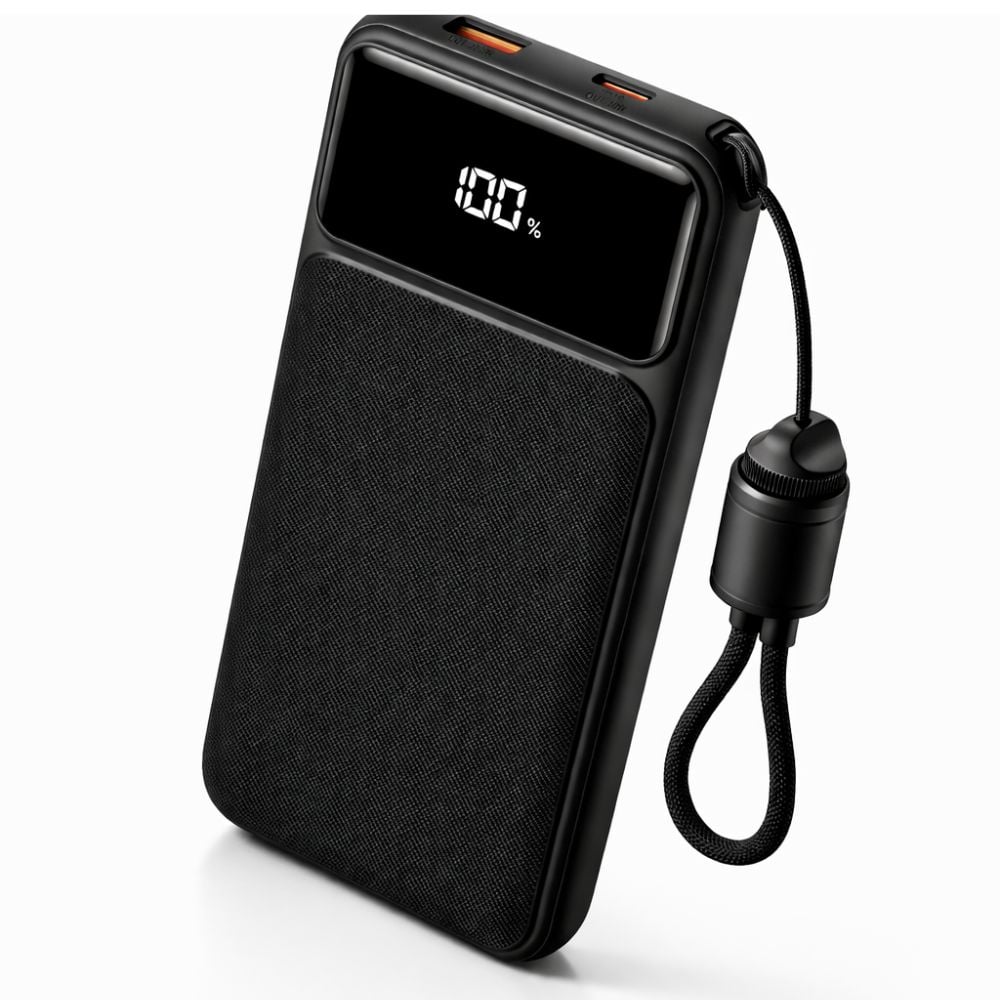 POWER BANK CARGA RAPIDA 10000MAH 22.5W BOSSNEY BLACK - 1