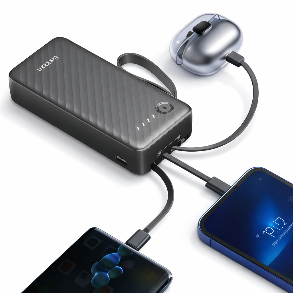 POWER BANK CON LINTERNA 10000MAH NEGRO BOSSNEY - 1