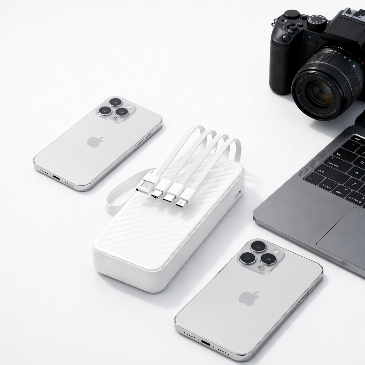 POWER BANK CON LINTERNA 10000MAH BLANCO BOSSNEY - 4