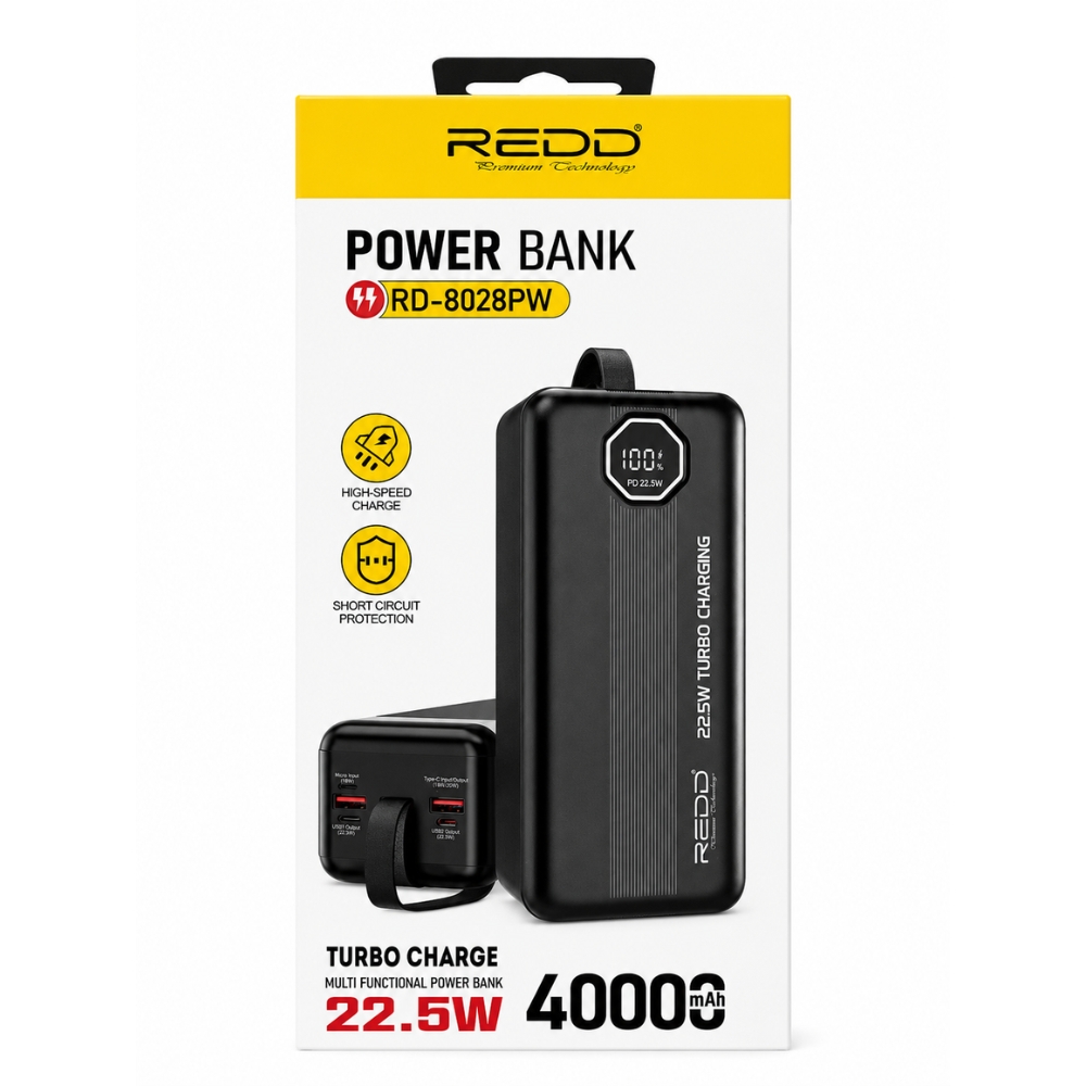 POWER BANK REDD 22.5W TURBO CHARGING CON PANTALLA DIGITAL - 5