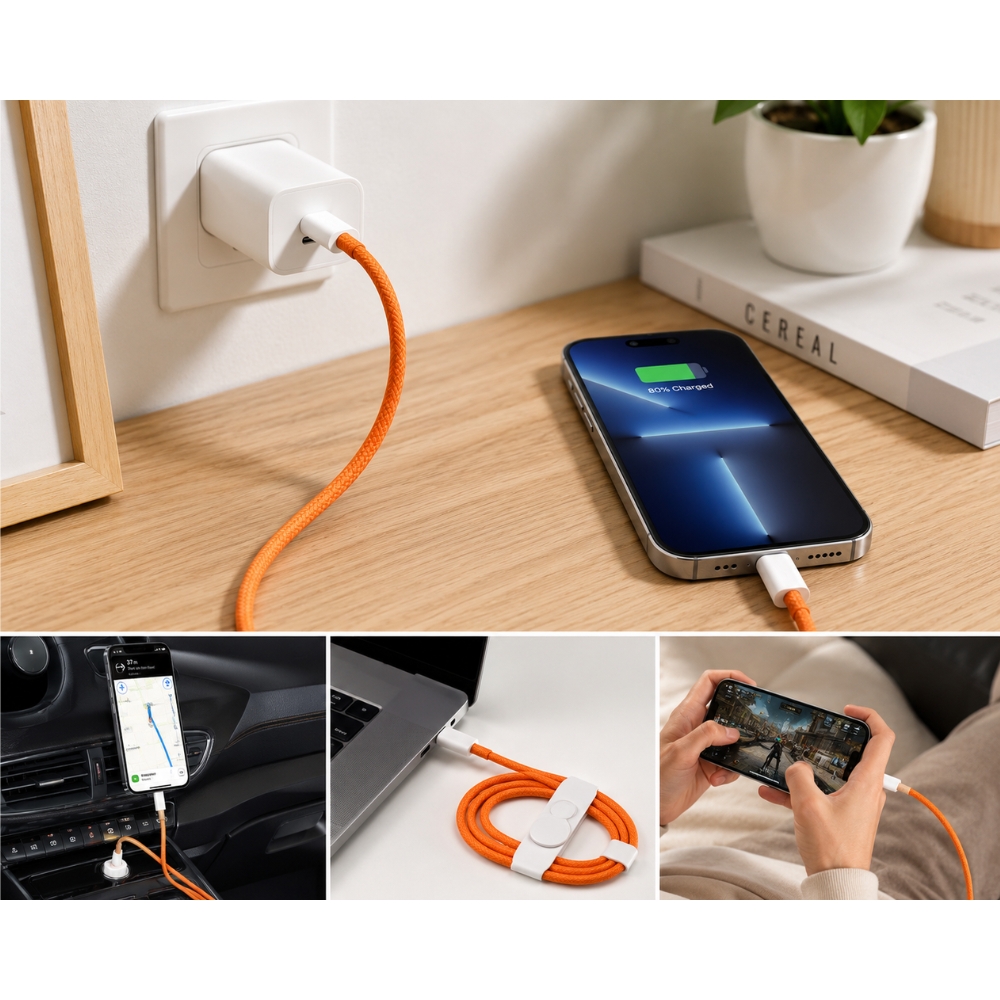CABLE TIPO C 60W PARA IPHONE, IPAD Y MACBOOK - 3