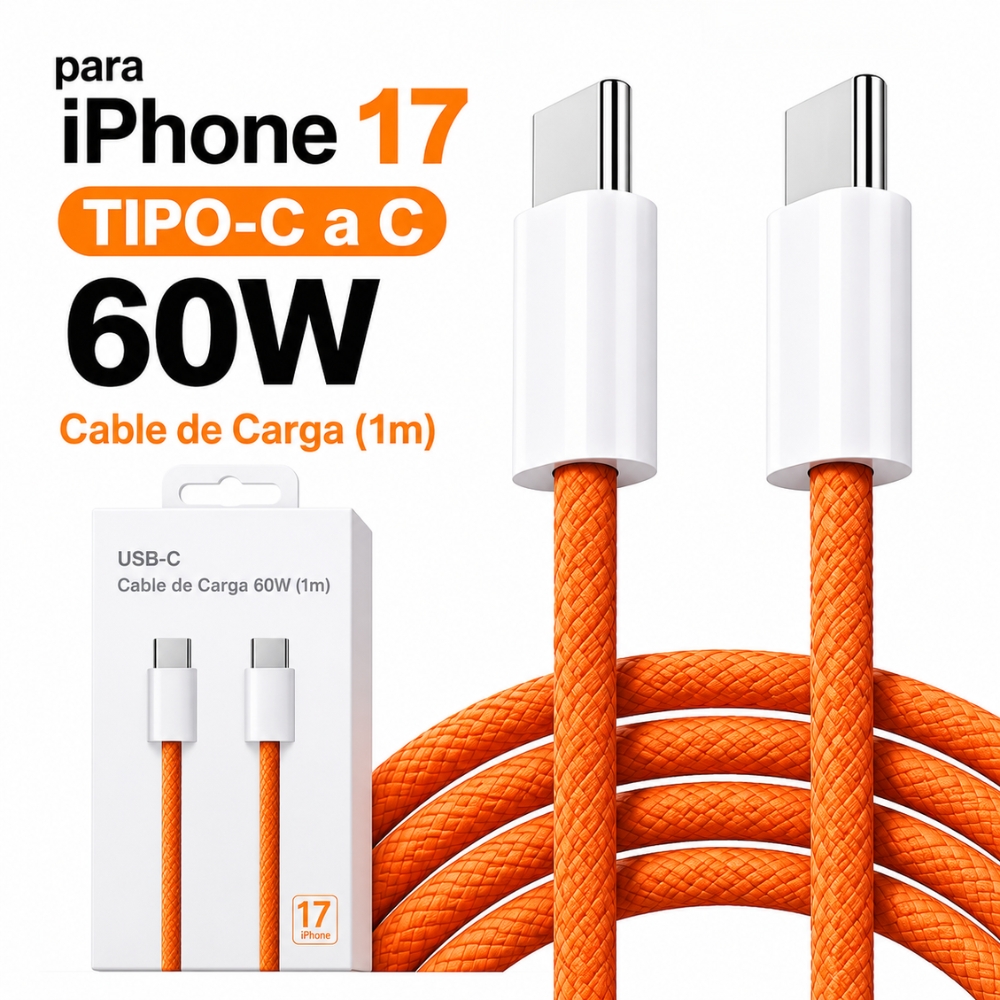 CABLE TIPO C 60W PARA IPHONE, IPAD Y MACBOOK - 4
