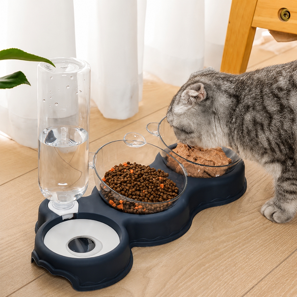 COMEDERO BEBEDERO AUTOMÁTICO 3 EN 1 PARA MASCOTAS CON DISPENSADOR DE AGUA - 2