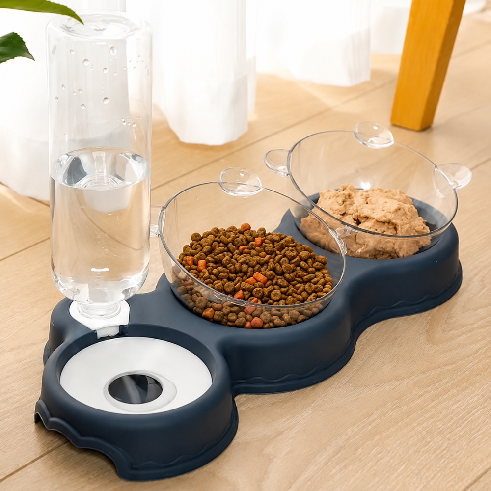 COMEDERO BEBEDERO AUTOMÁTICO 3 EN 1 PARA MASCOTAS CON DISPENSADOR DE AGUA - 4