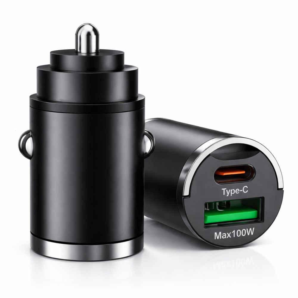 Cargador para Auto USB 100W de 2 Puertos invisible - 1