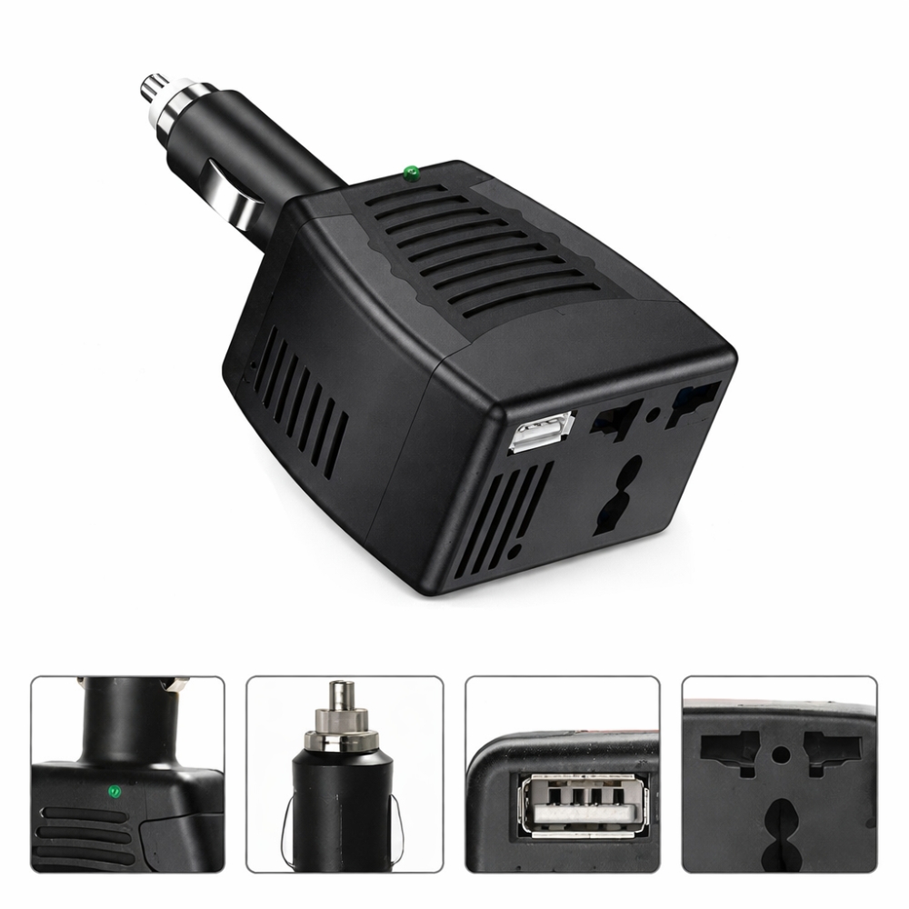 INVERSOR DE CORRIENTE PARA AUTO DE 12V A 110V 150W. - 1