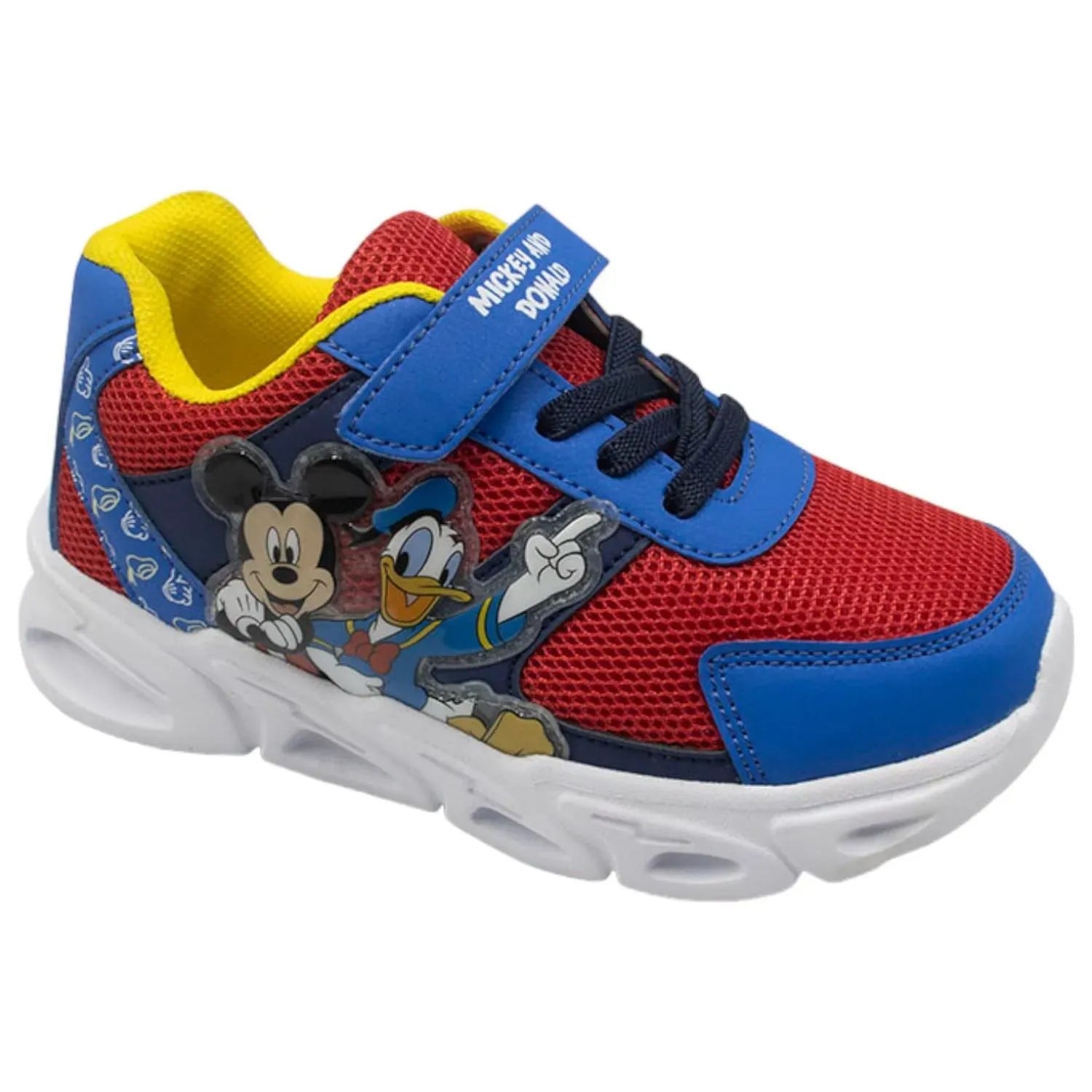 ZAPATILLAS NIÑO DISNEY AZUL MICKEY Y DONALD CON PARCHE MICKEY CON LUCES S - 1