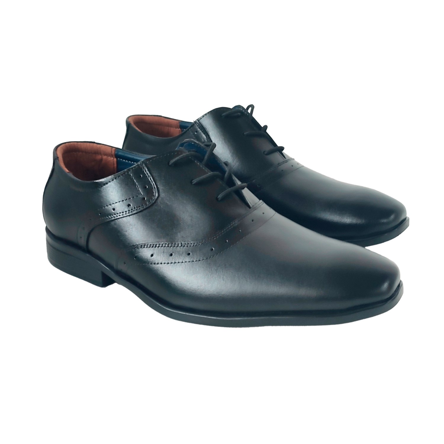ZAPATOS VESTIR HOMBRE CUERO NEGRO GALA - 1