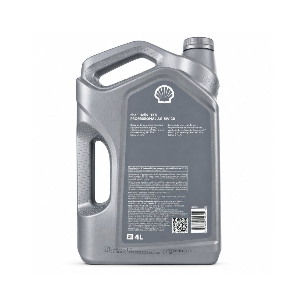 ACEITE SHELL HELIX HX8 PROFESSIONAL AG 5W-30 GF-6A 4L – FULL SINTÉTICO - 2