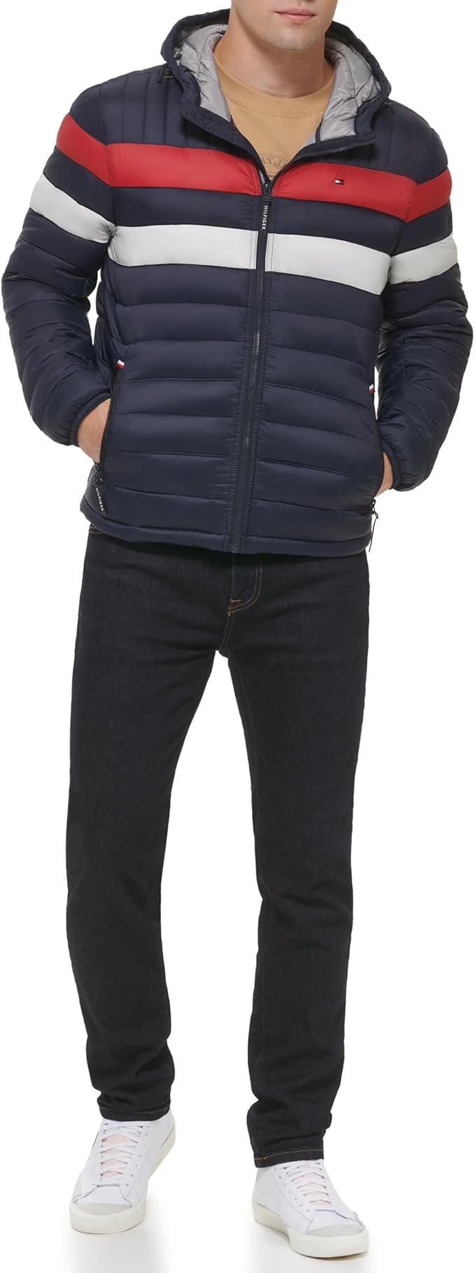 TOMMY HILFIGER CHAQUETA ACOLCHADA CON CAPUCHA ULTRA LOFT RESISTENTE AL AGUA PARA HOMBRE - 2
