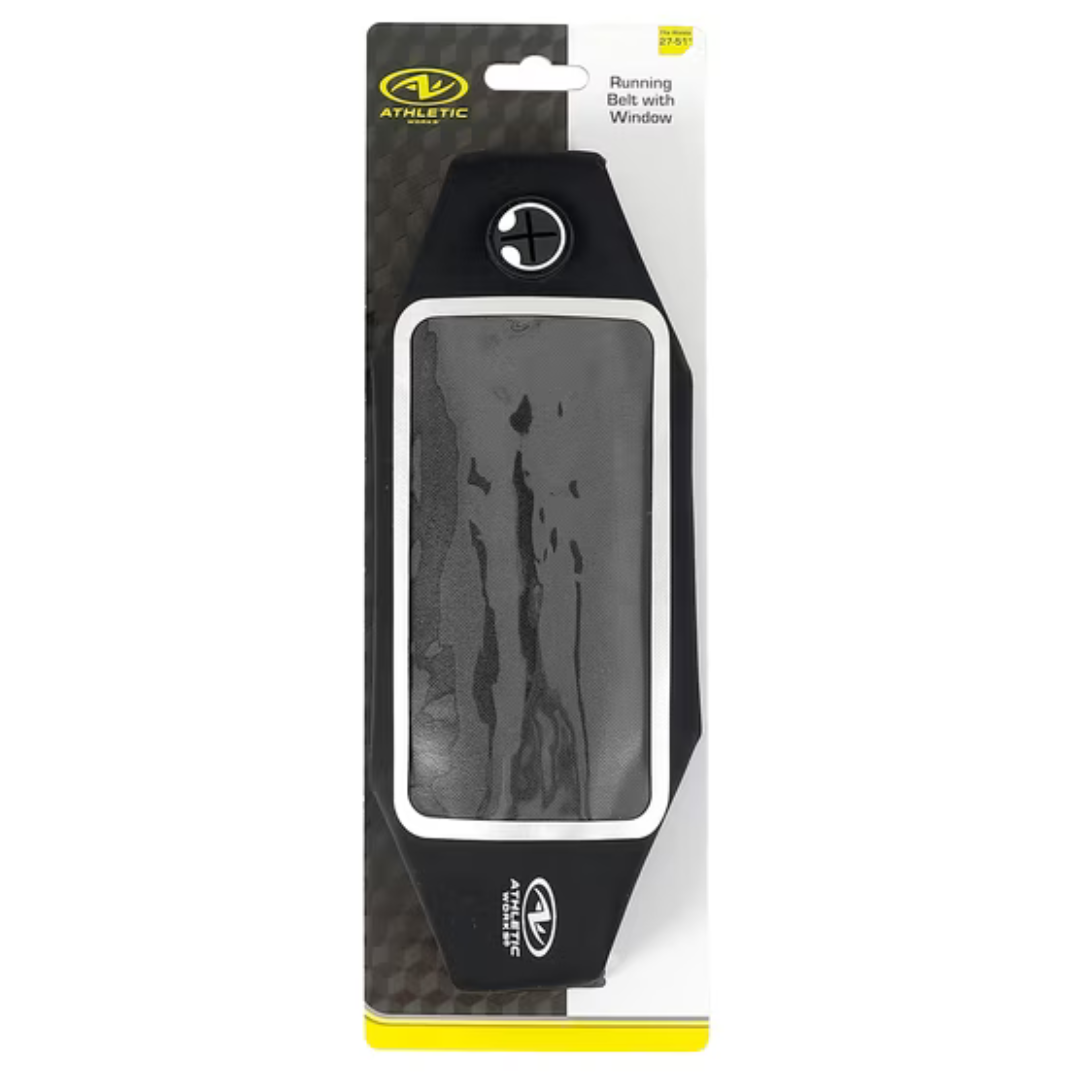 ATHLETIC WORKS CINTURÓN DE RUNNING CON VENTANA PARA FUNCIONAMIENTO COMPLETO CON PANTALLA TÁCTIL DEL TELÉFONO CON CINTURÓN AJUSTAB - 1
