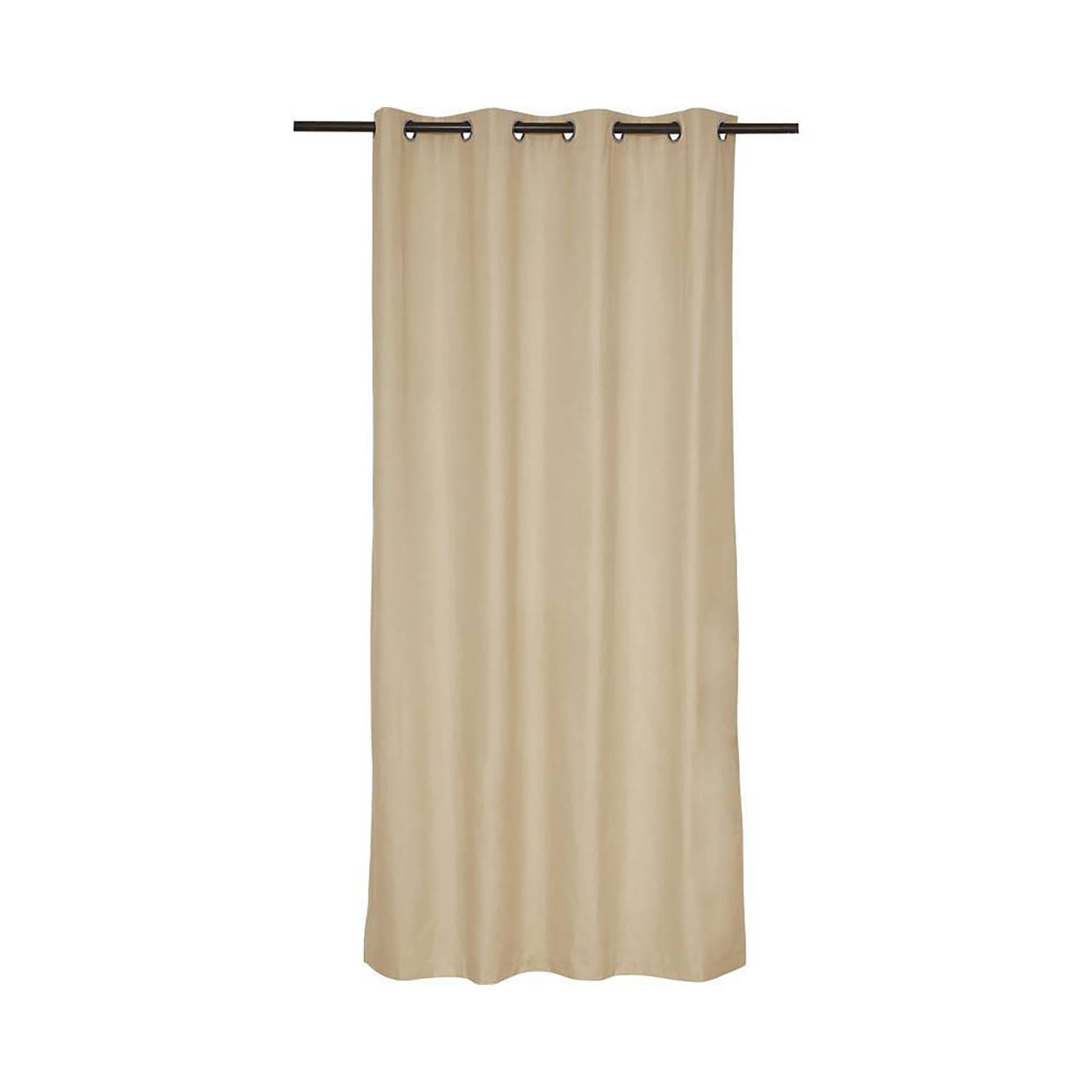 CORTINA BLACKOUT LINO TEXTURA TÉRMICA ENGOMADA MARRON OSCURO - 1