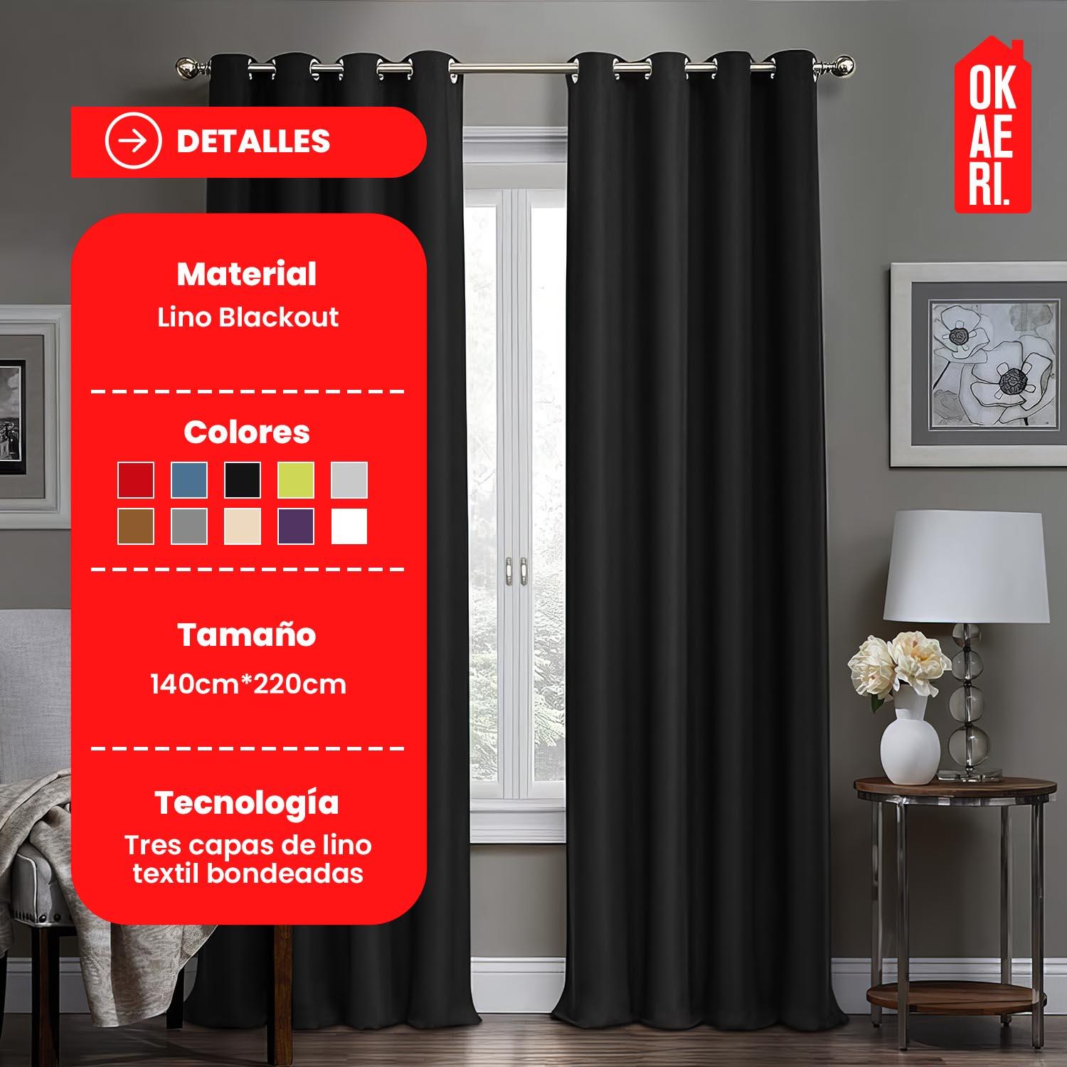 CORTINA BLACKOUT LINO TEXTURA TÉRMICA ENGOMADA MARRON OSCURO - 2