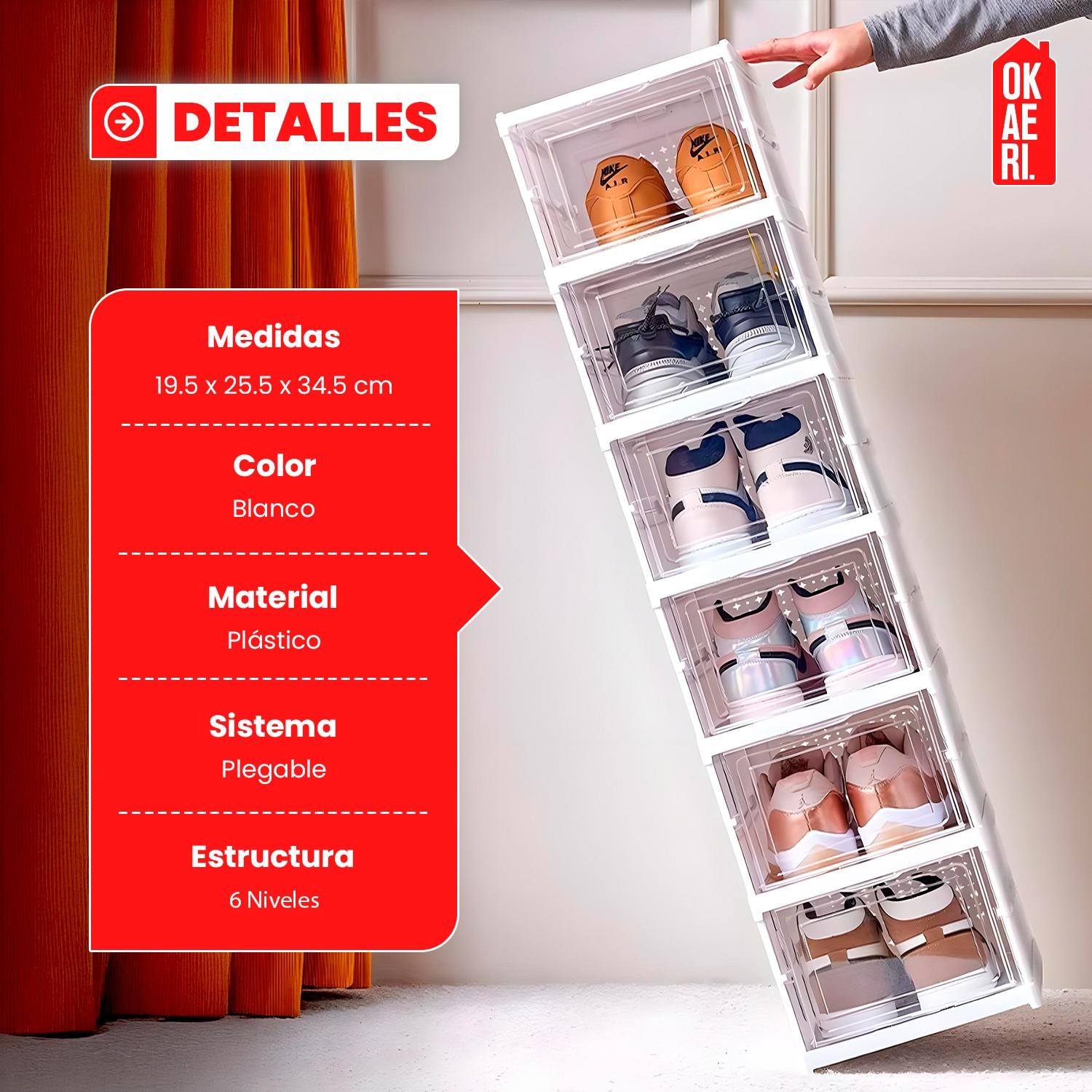 ZAPATERA PLEGABLE DE 6 NIVELES ORGANIZADOR DE ALMACENAMIENTO - 2
