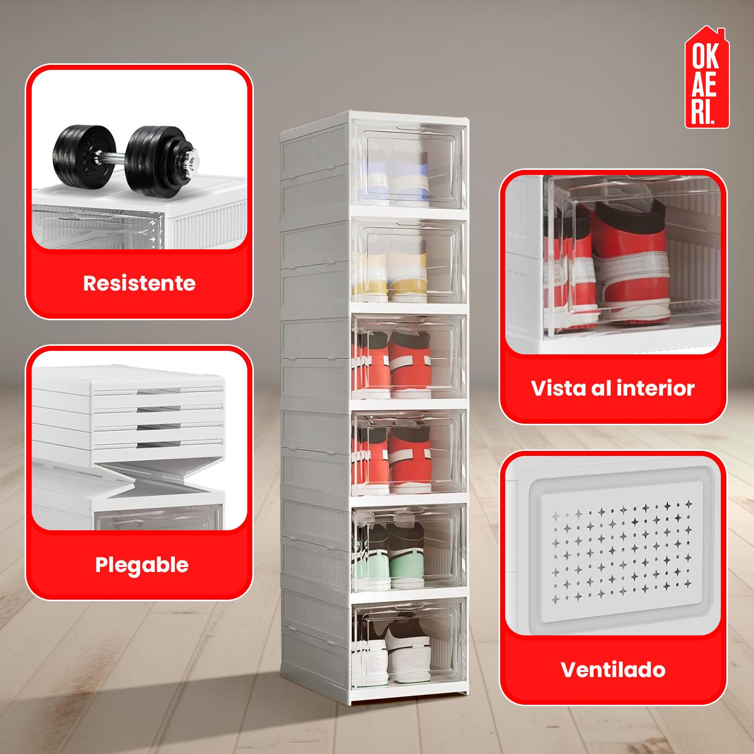 ZAPATERA PLEGABLE DE 6 NIVELES ORGANIZADOR DE ALMACENAMIENTO - 4
