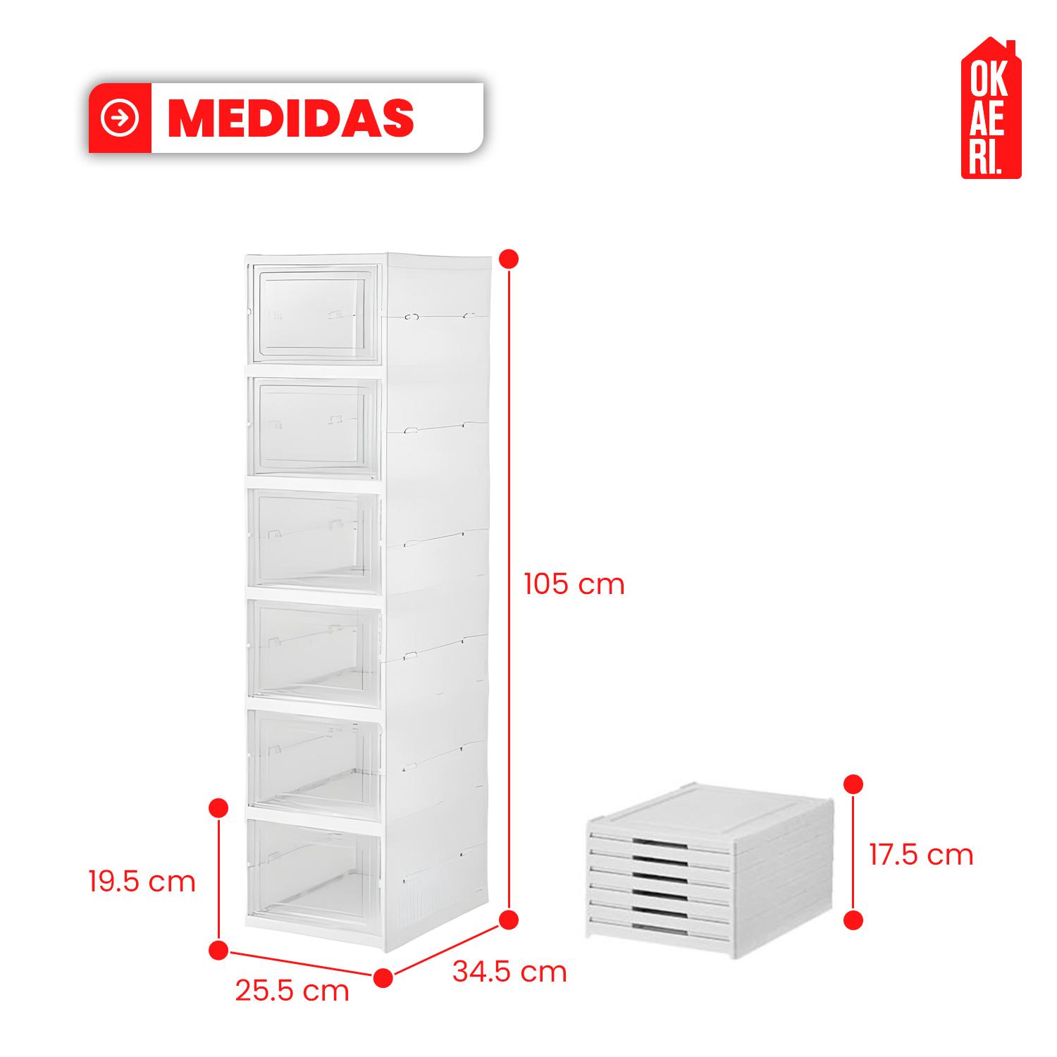 ZAPATERA PLEGABLE DE 6 NIVELES ORGANIZADOR DE ALMACENAMIENTO - 6