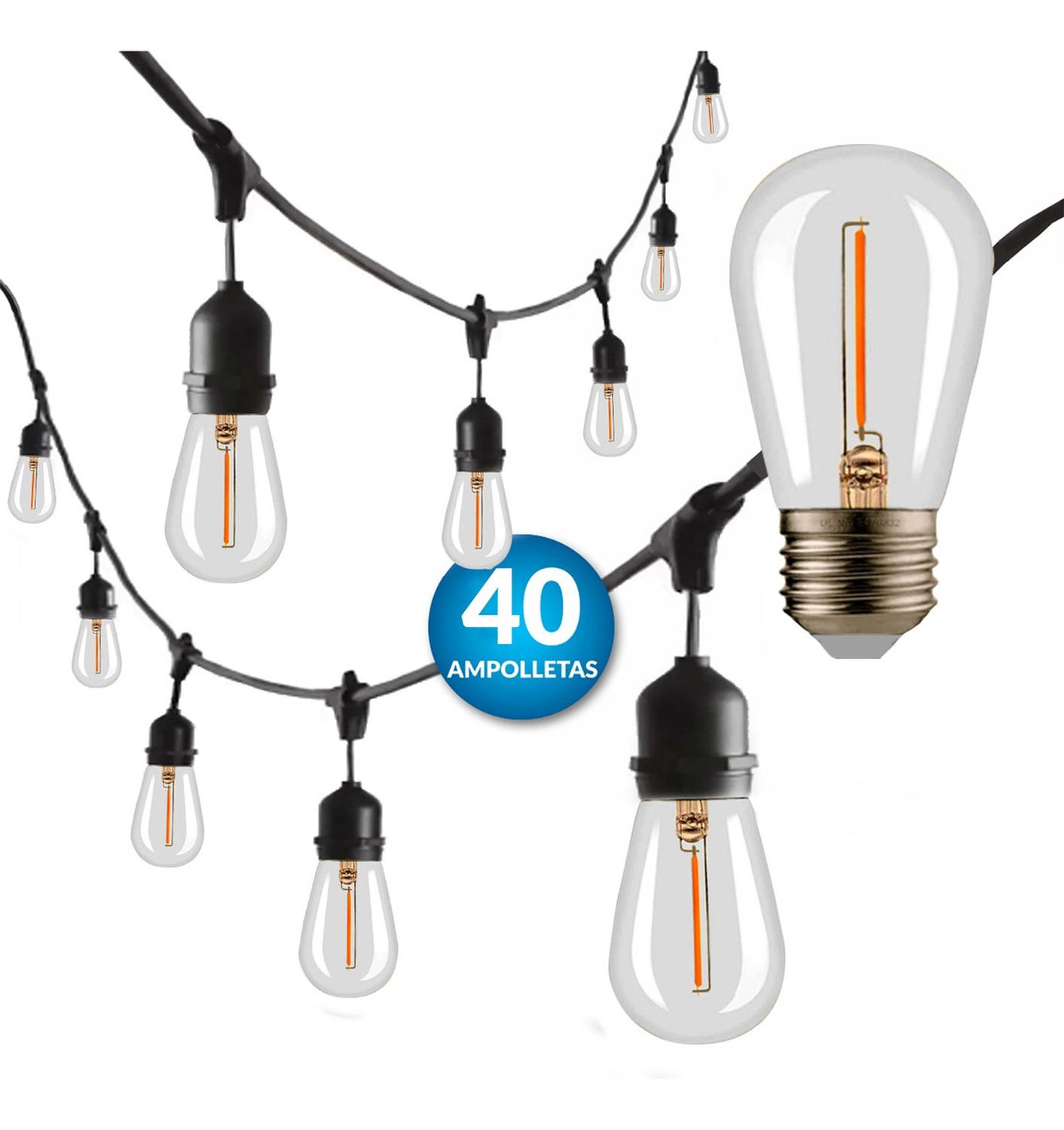 GUIRNALDA TERRAZA PATIO 20 MTR 40 AMP INCLUIDAS HYUNDAI - 2