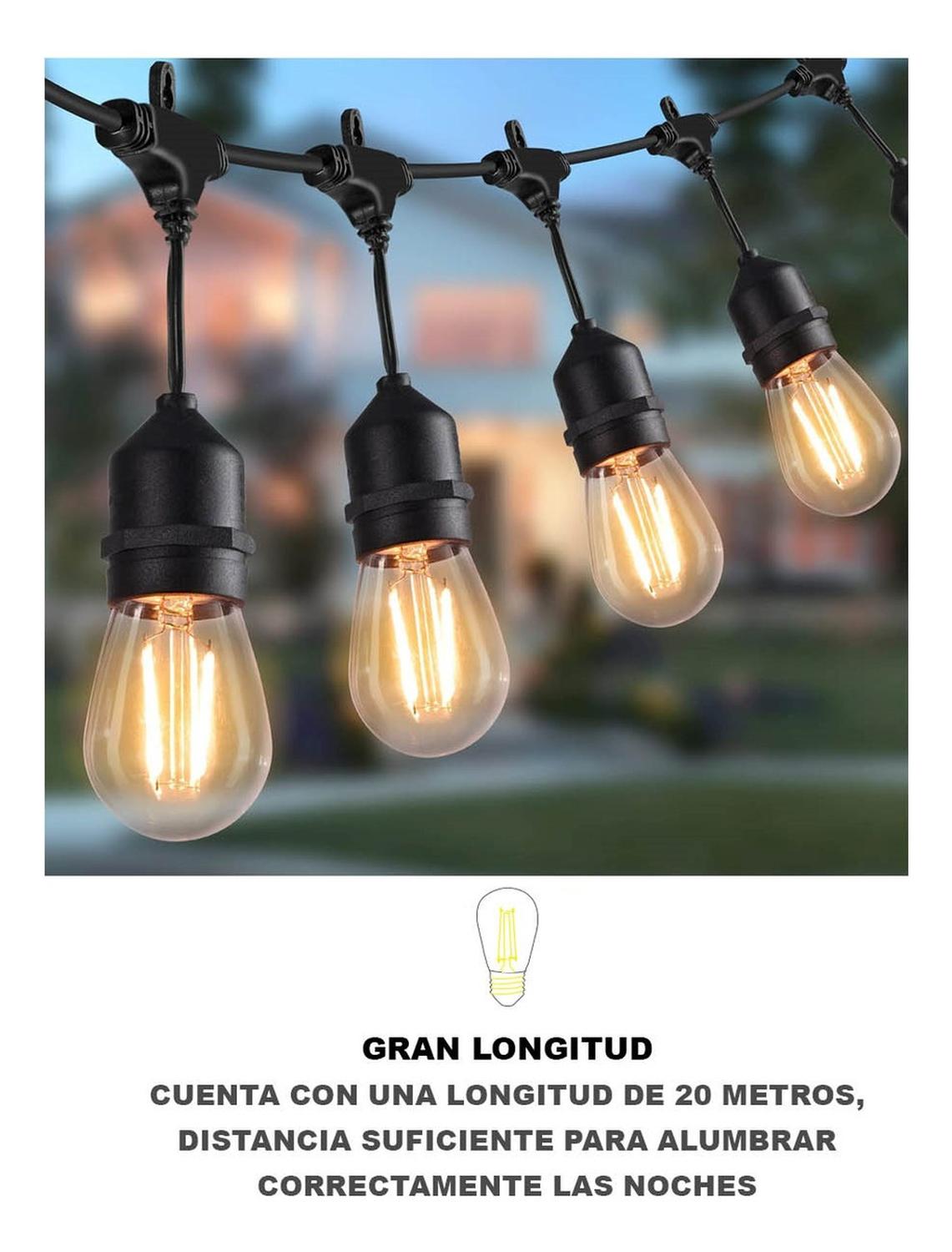 GUIRNALDA TERRAZA PATIO 20 MTR 40 AMP INCLUIDAS HYUNDAI - 6