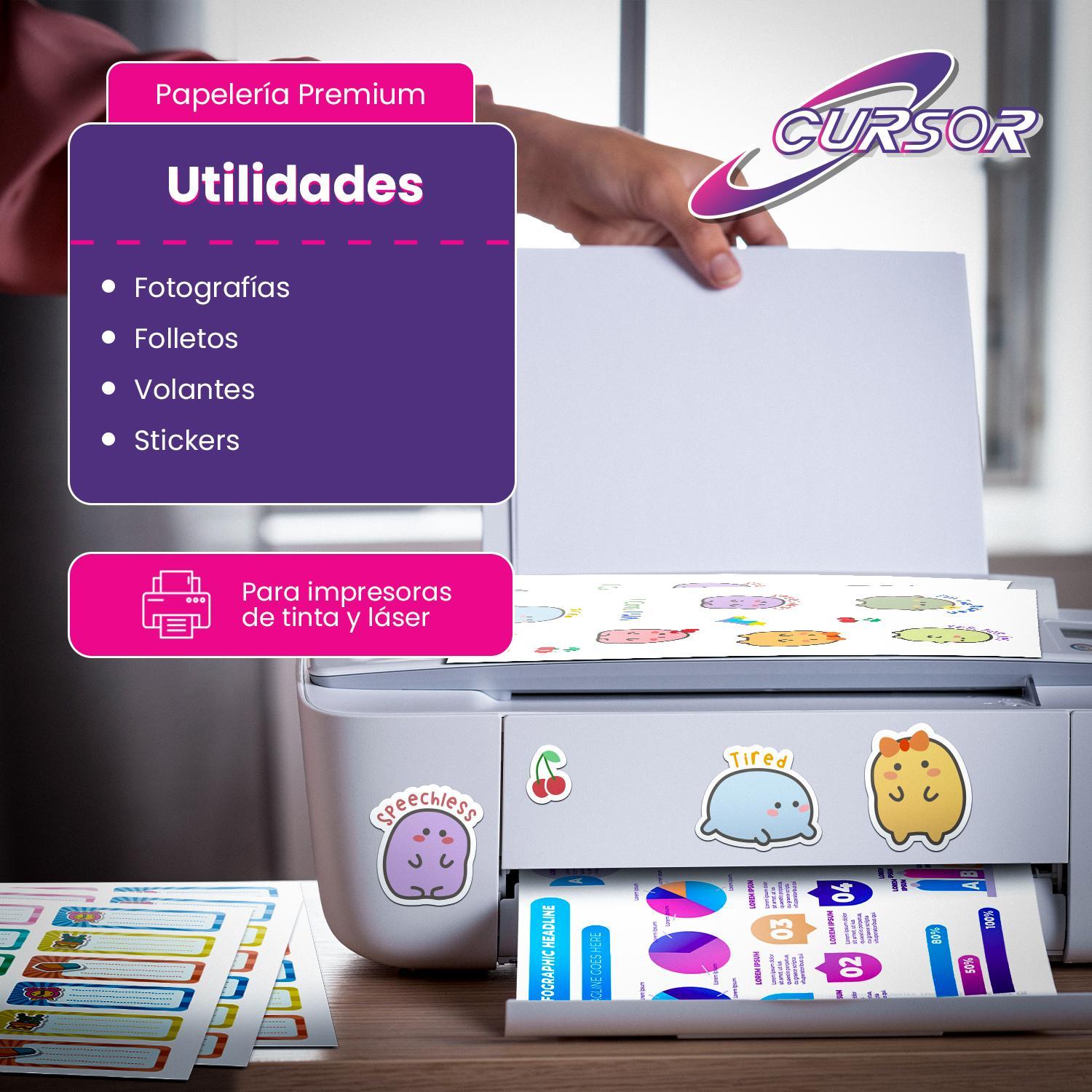 PAPEL FOTOGRÁFICO ADHESIVO 115 GR A4 CURSOR PACK DE 100 TAMAÑO A4 - 6