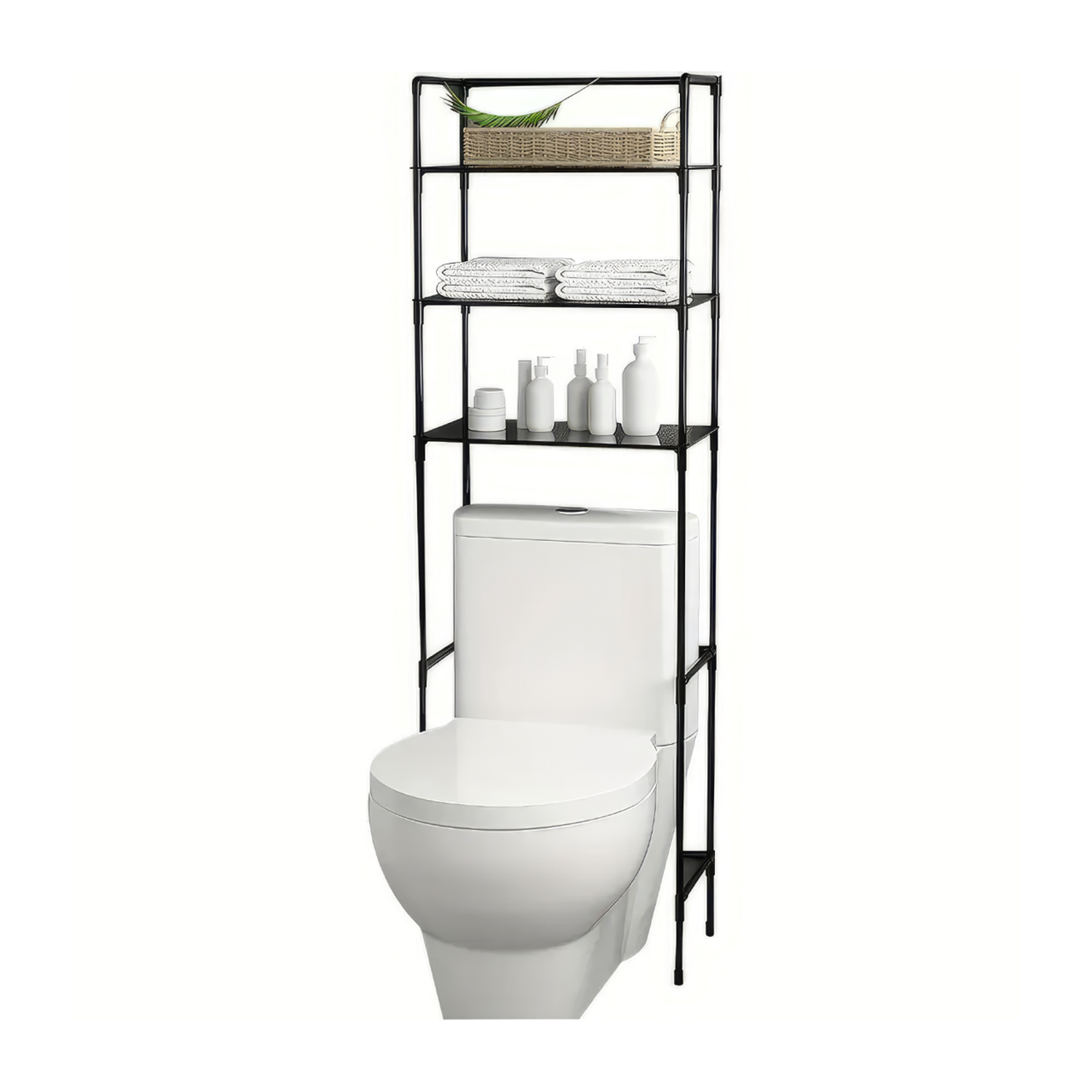 RACK ORGANIZADOR TOALLERO BAÑO OKAERI ESTANTE - 1