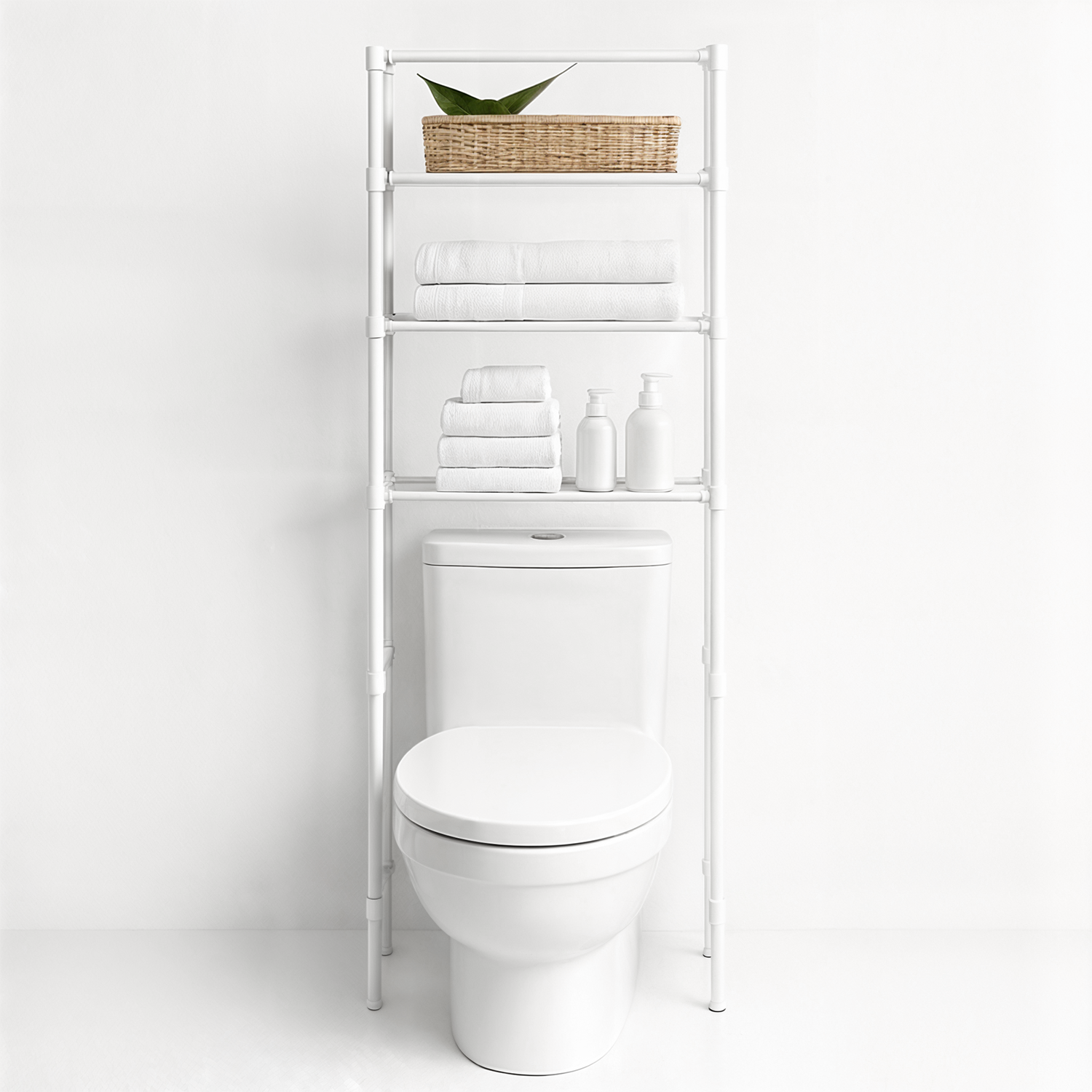 RACK ORGANIZADOR TOALLERO BAÑO OKAERI ESTANTE - 1