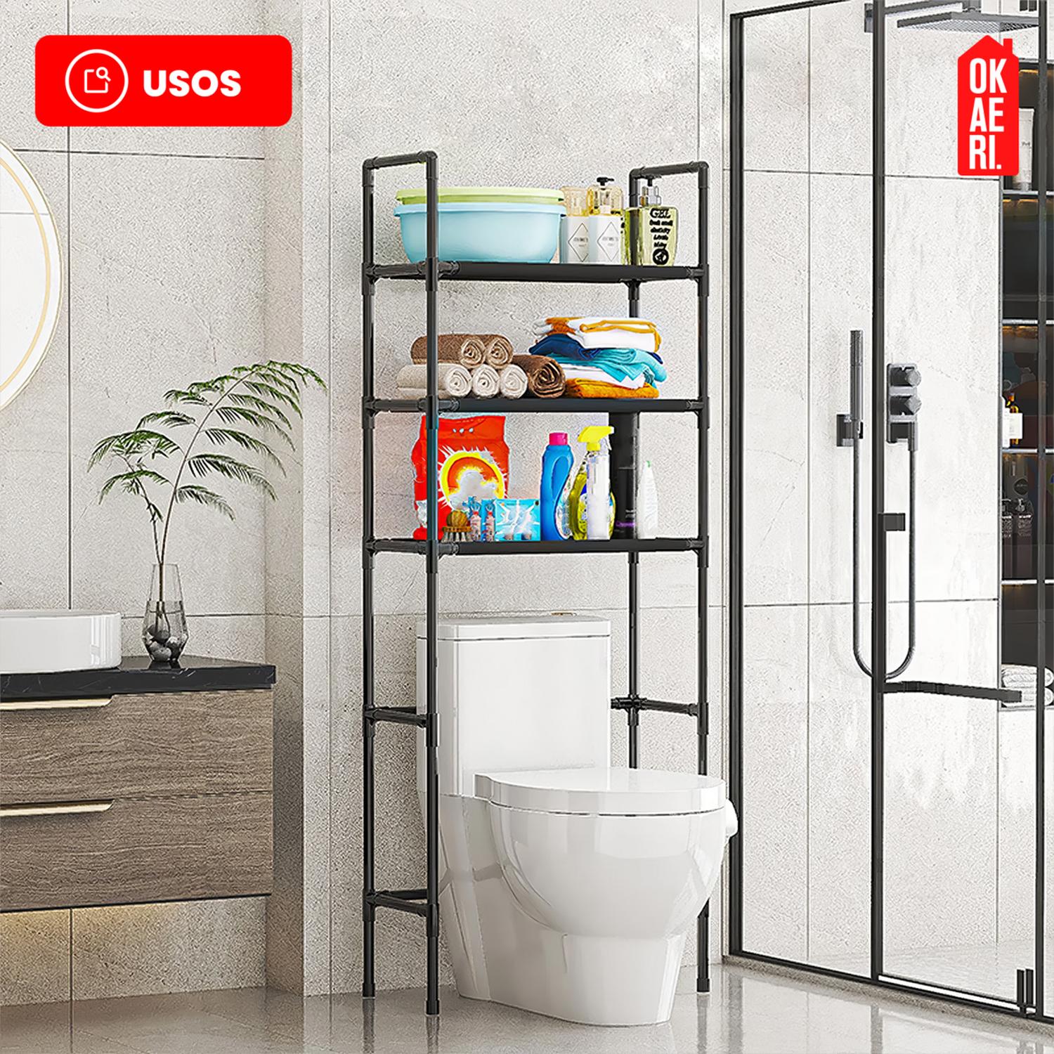 RACK ORGANIZADOR TOALLERO BAÑO OKAERI ESTANTE - 5