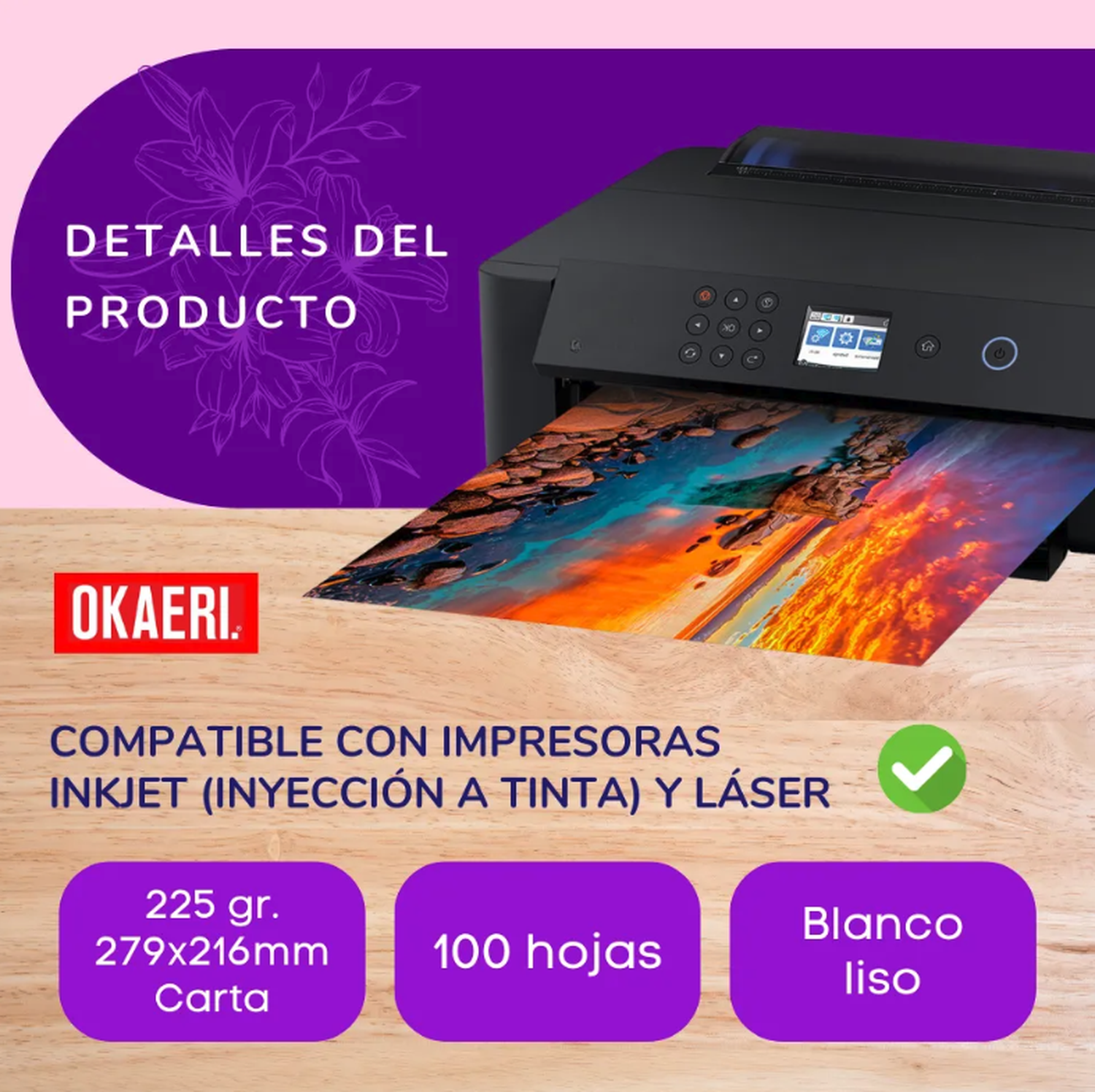 PAPEL OPALINA LISA 225GR TAMAÑO CARTA 100 HOJAS TAMAÑO CARTA - 3