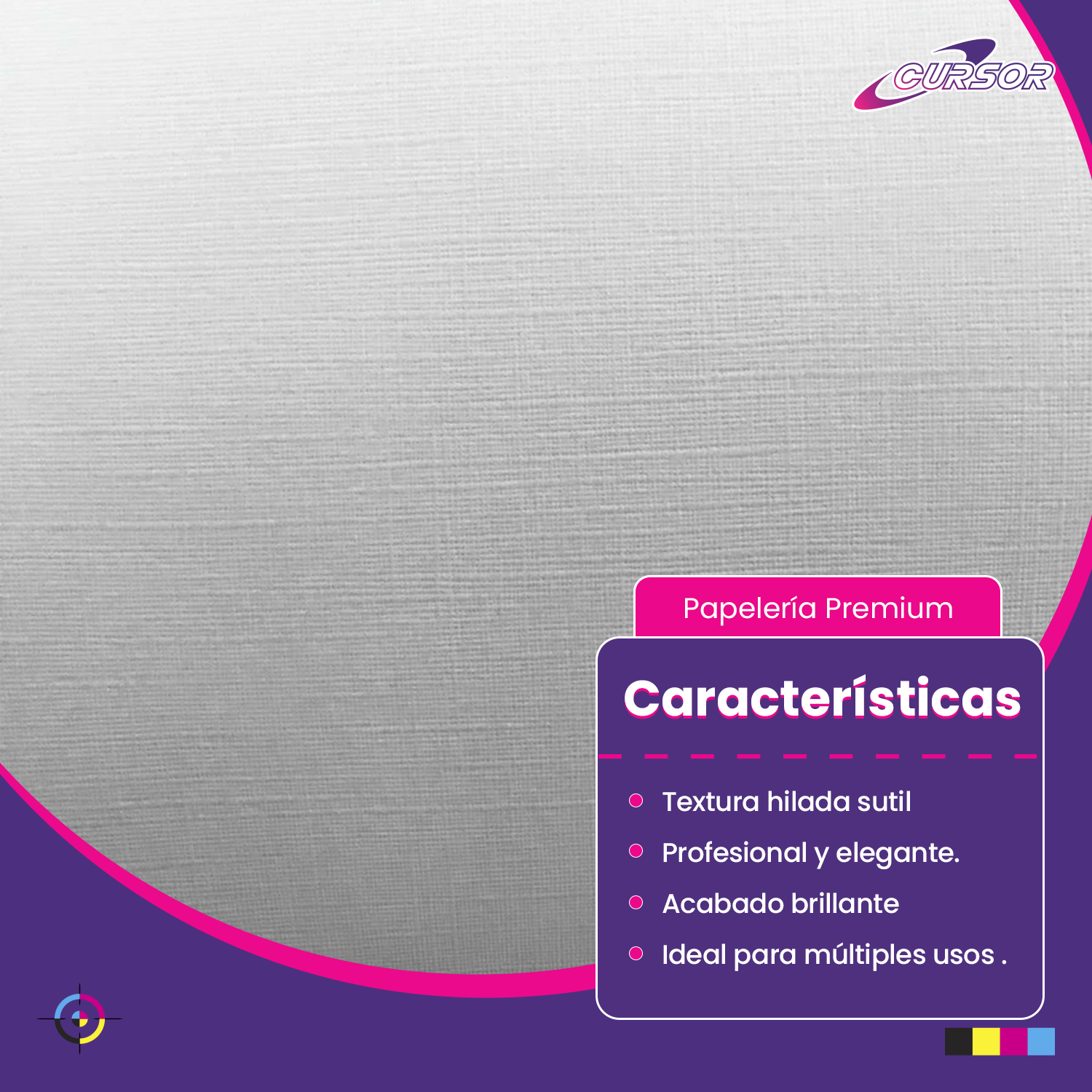 PAPEL OPALINA TEXTURA BRILLANTE DOBLE FAZ HILADA CARTA 230GR 50 HOJAS - 4