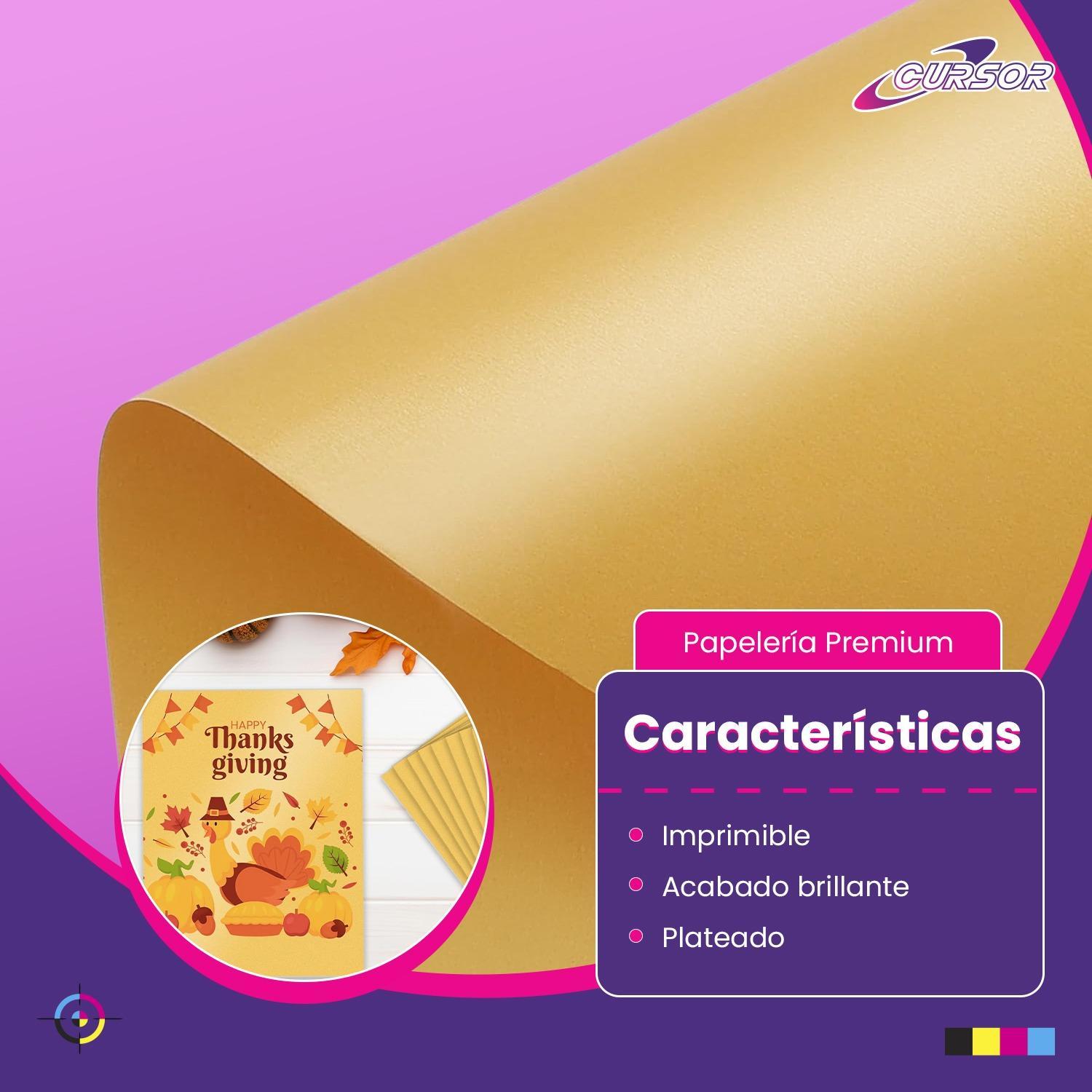 PAPEL FOTOGRÁFICO GLITTER GLOSSY DORADO 20 HOJAS A4 - 3