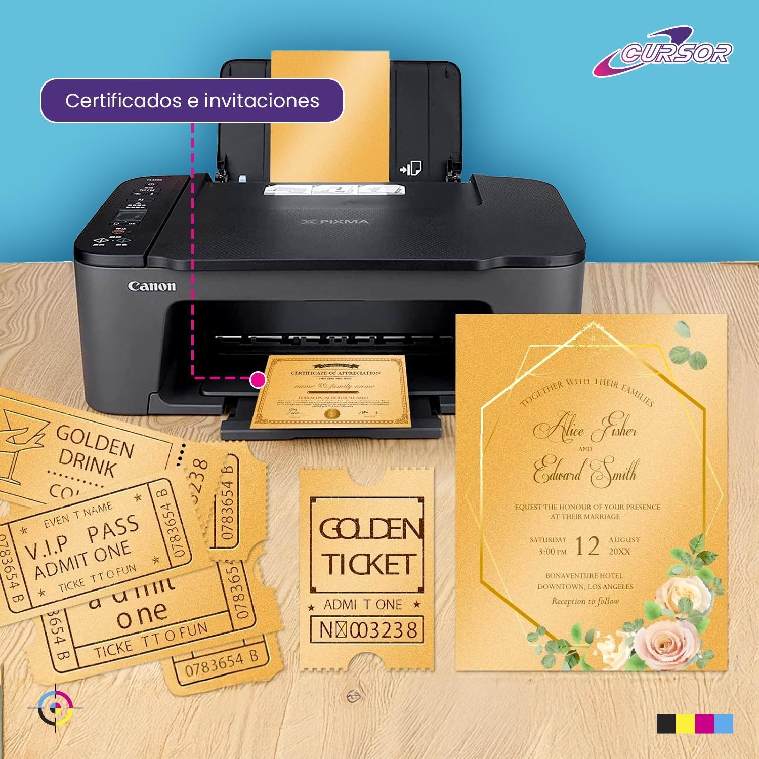 PAPEL FOTOGRÁFICO GLITTER GLOSSY DORADO 20 HOJAS A4 - 5