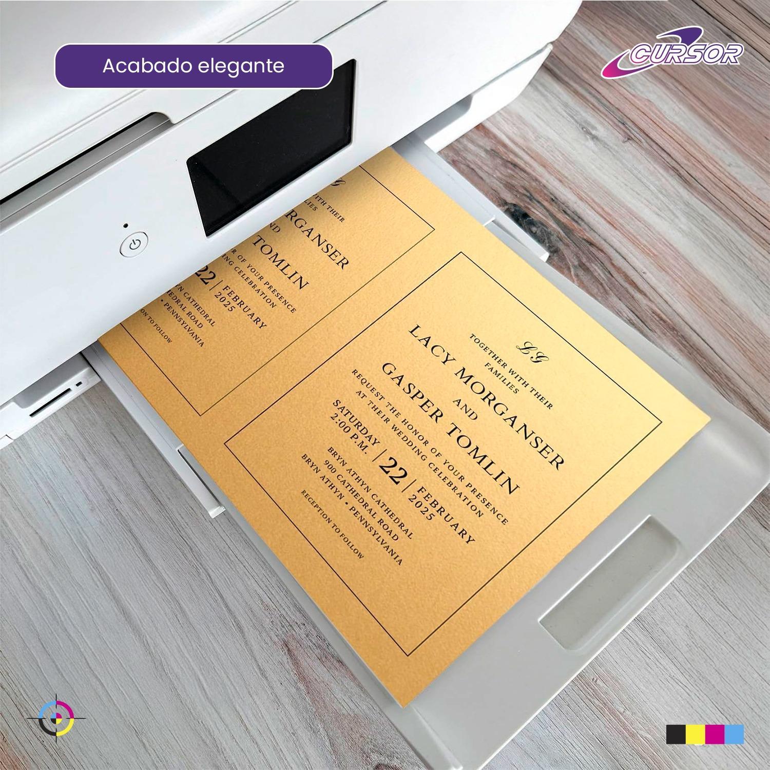 PAPEL FOTOGRÁFICO GLITTER GLOSSY DORADO 20 HOJAS A4 - 7
