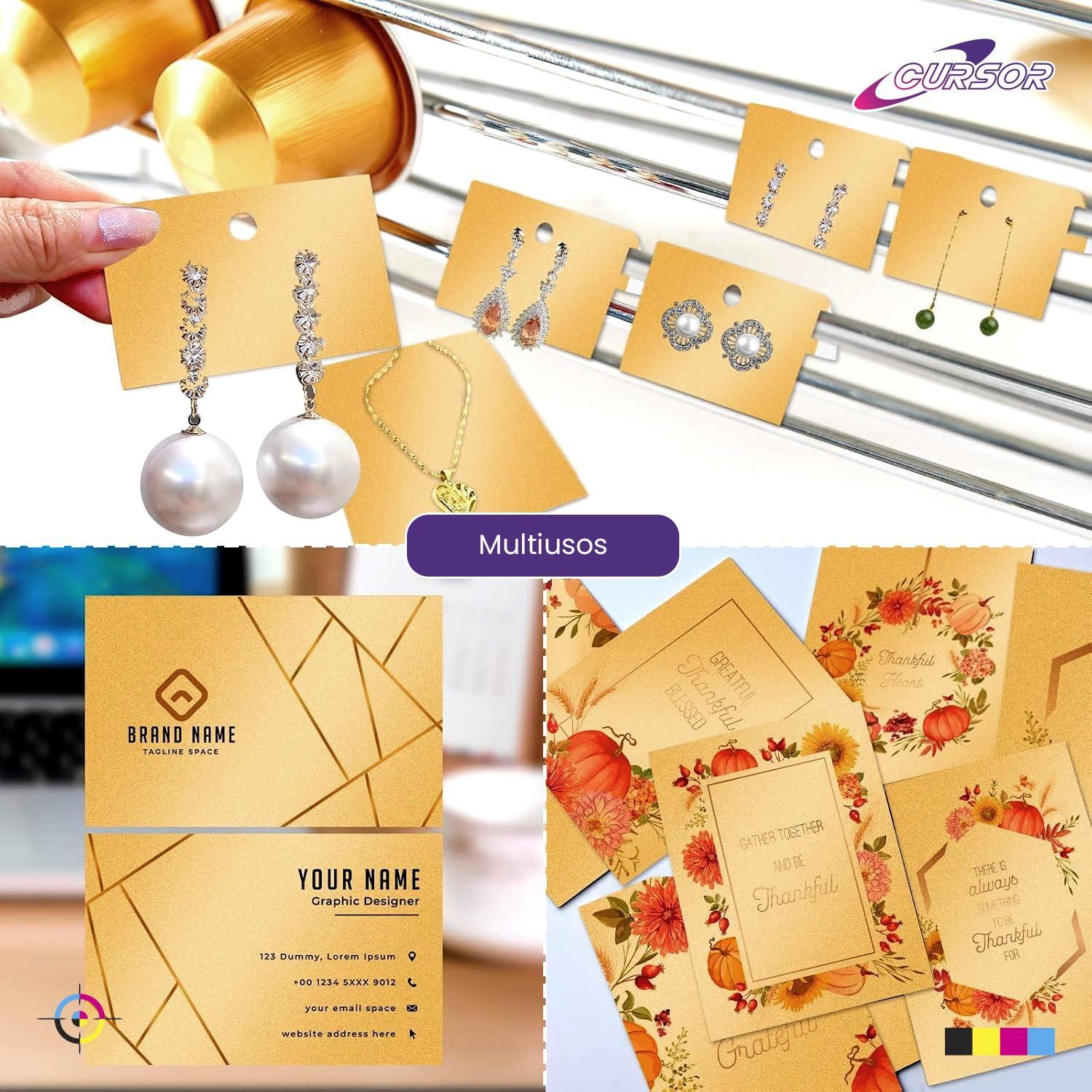 PAPEL FOTOGRÁFICO GLITTER GLOSSY DORADO 20 HOJAS A4 - 8