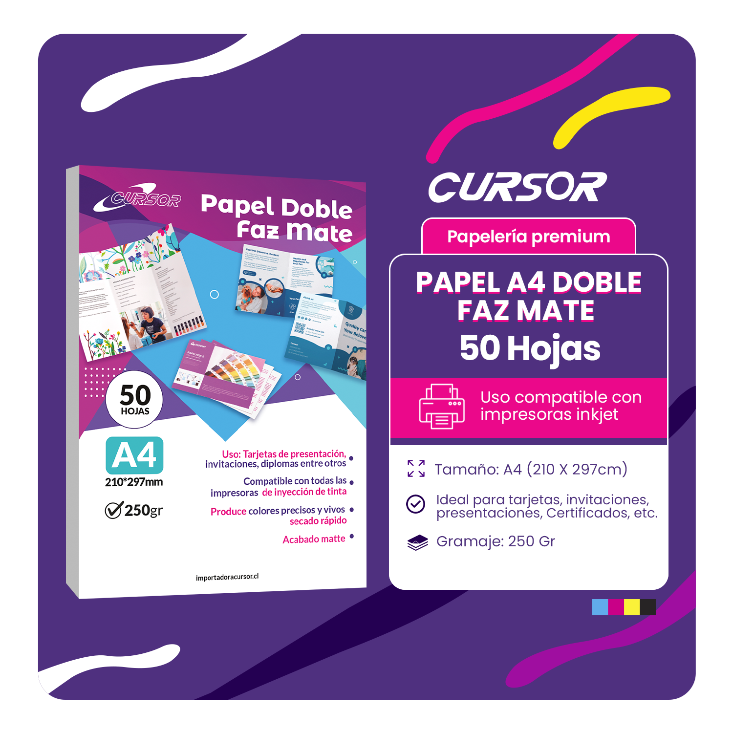 PAPEL DOBLE FAZ MATE A4 250GR 50HOJAS - 2