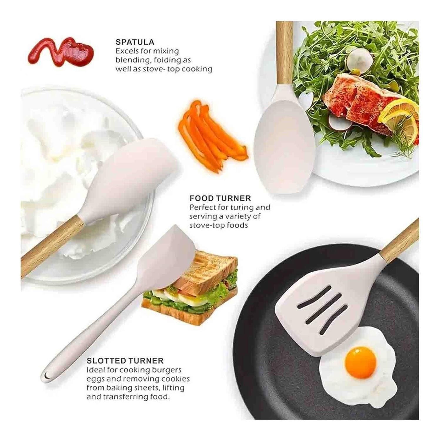 SET DE UTENSILIOS DE COCINA SILICONA DE COLORES 12 PCS - 7
