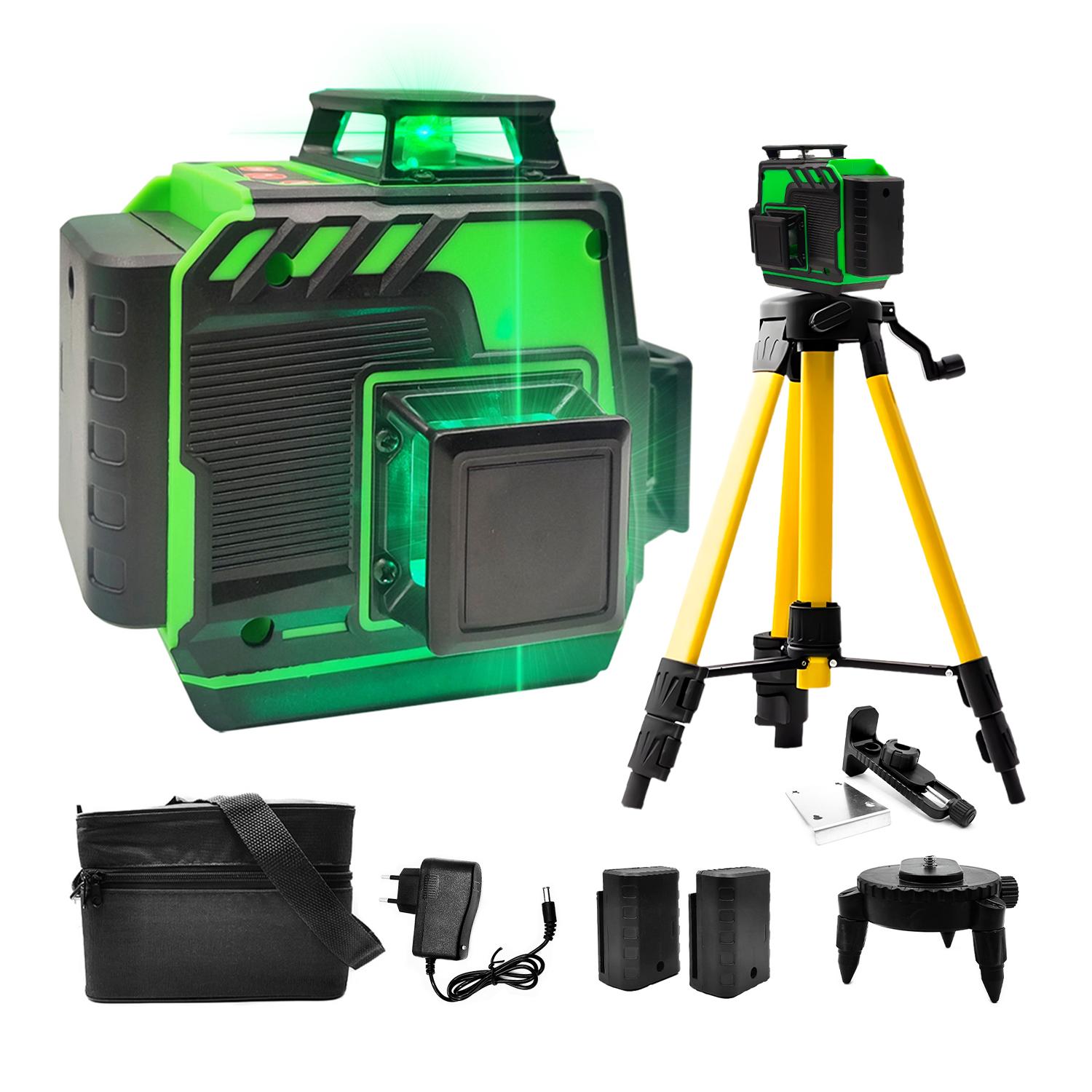 PACK LASER NIVELADOR 12 LINEAS 3D + TRIPODE - 1