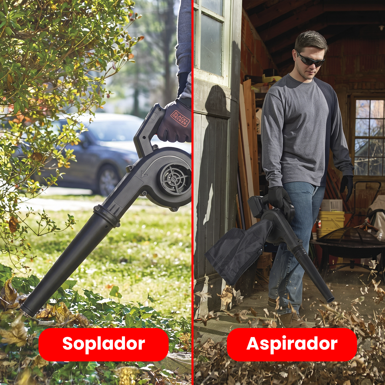 SOPLADORA ASPIRADORA INALÁMBRICA + 2 BATERÍAS 21V - 3