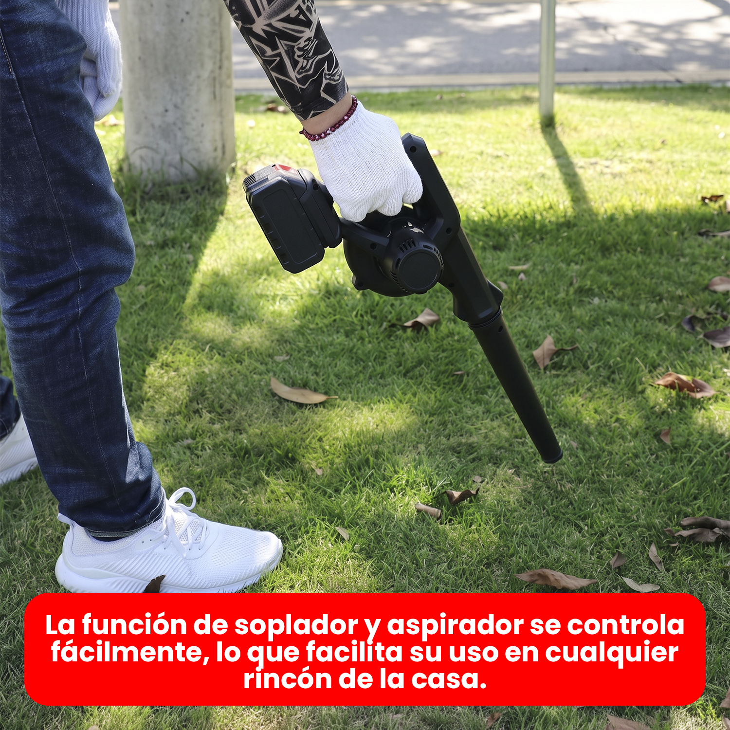 SOPLADORA ASPIRADORA INALÁMBRICA + 2 BATERÍAS 21V - 5
