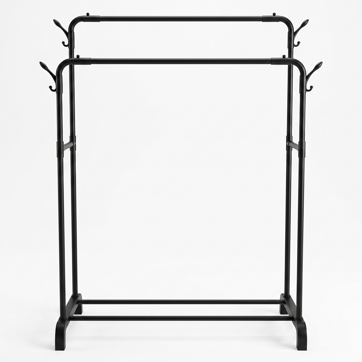 COLGADOR DOBLE METALICO ORGANIZADOR DE ROPA PERCHERO NEGRO ESTANTE - 1