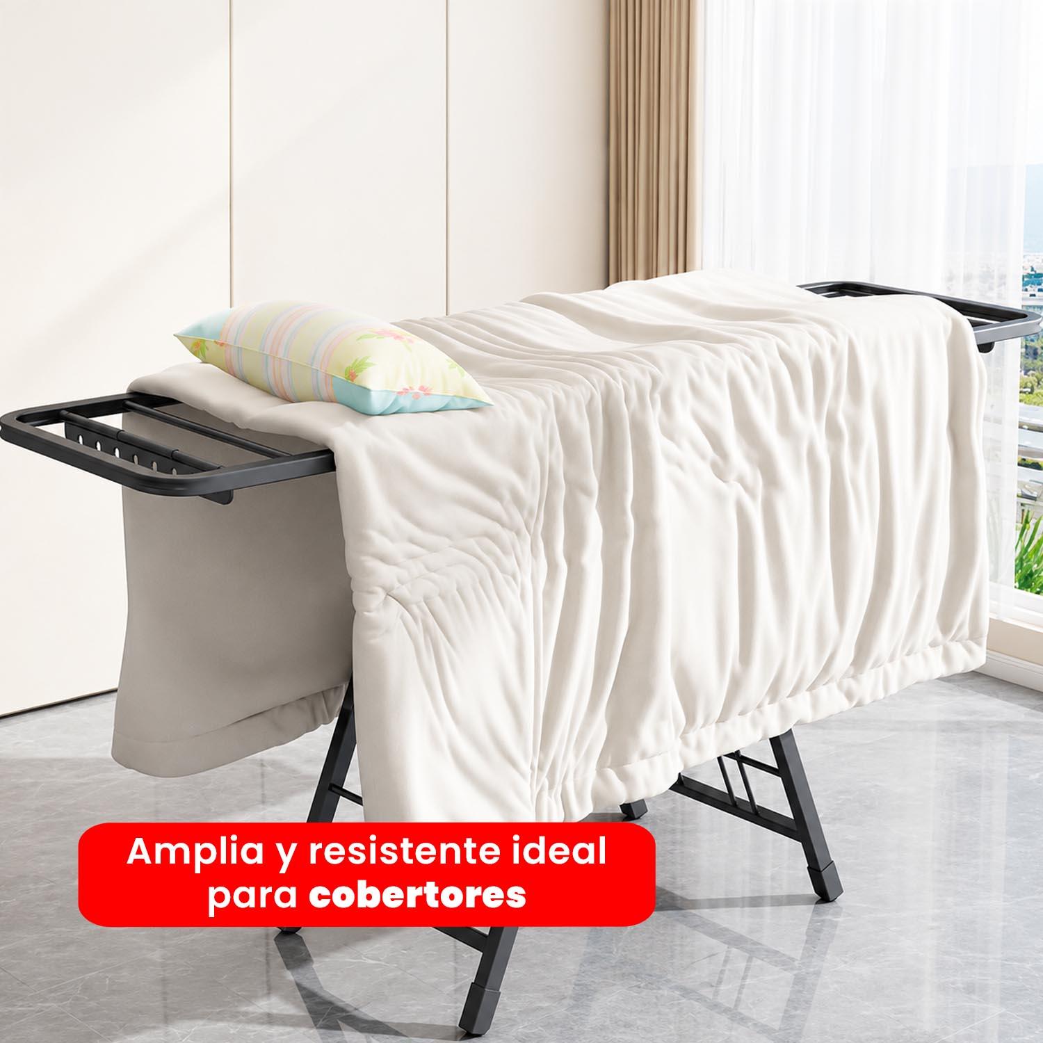 TENDEDERO PLEGABLE ACERO INOXIDABLE 170CM NEGRO - 5