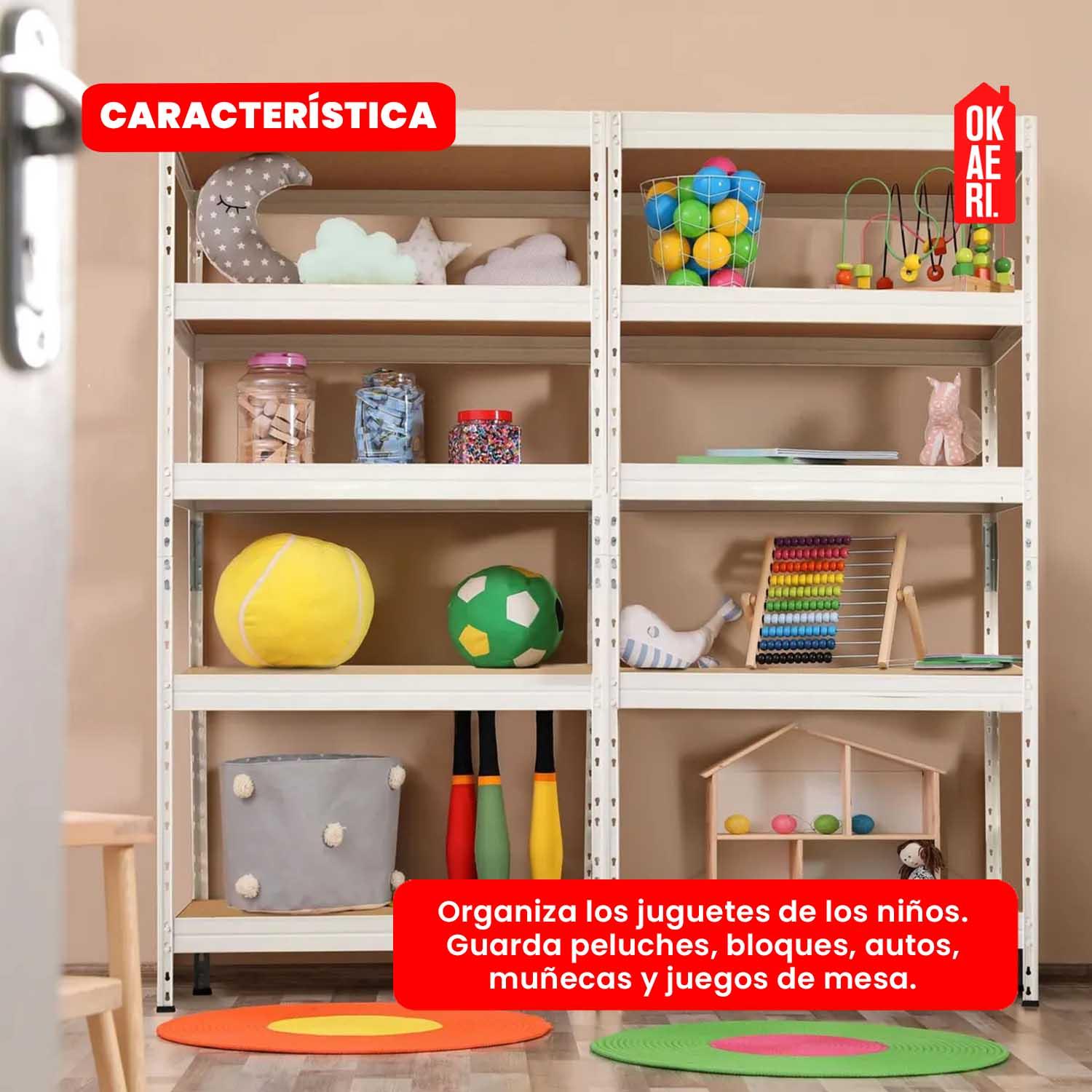 ESTANTE RACK METÁLICO 5 NIVELES 180X25X46CM 1500KG PLATEADO - 4