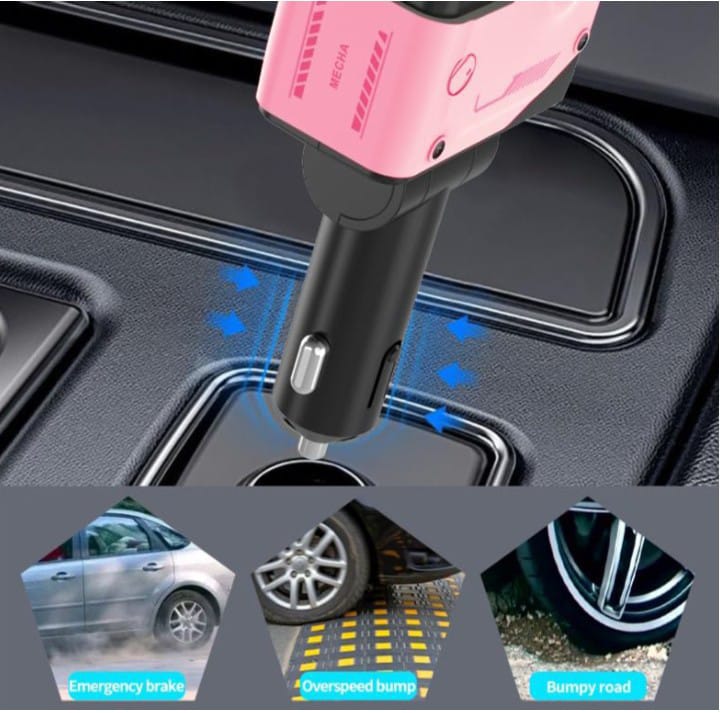 CARGADOR DE CELULAR CON CABLES RETRACTIL CARGA RAPIDA - A1 PINK - 4
