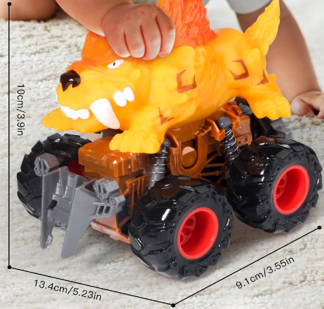PACK 2 CAMIONES DE GOMA MONSTER TRUCKS ORIATE - 3